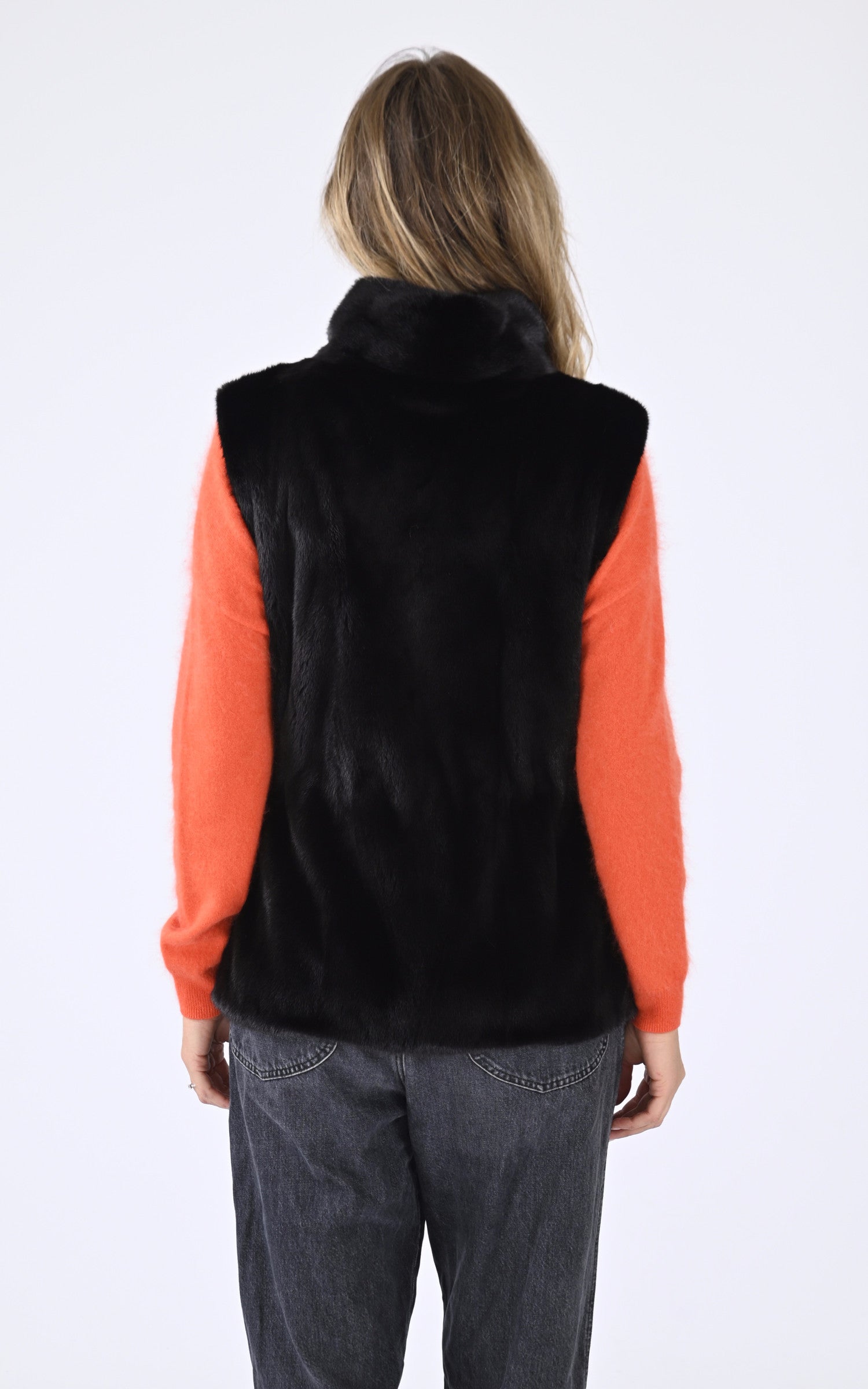 A "7038" Noir Manakas Gilet Femme back photo