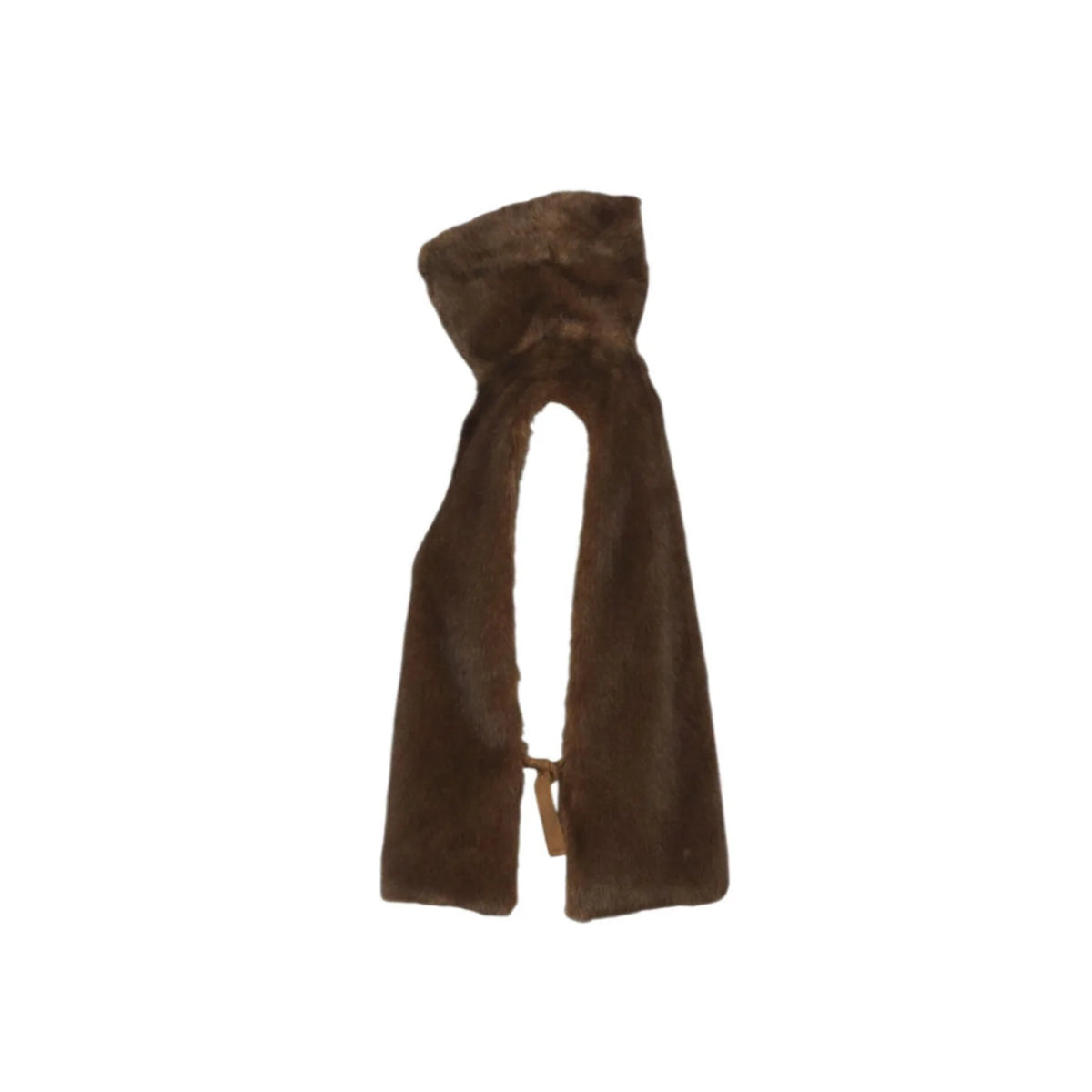 Pull sans manche col en fausse fourrure Yasmine