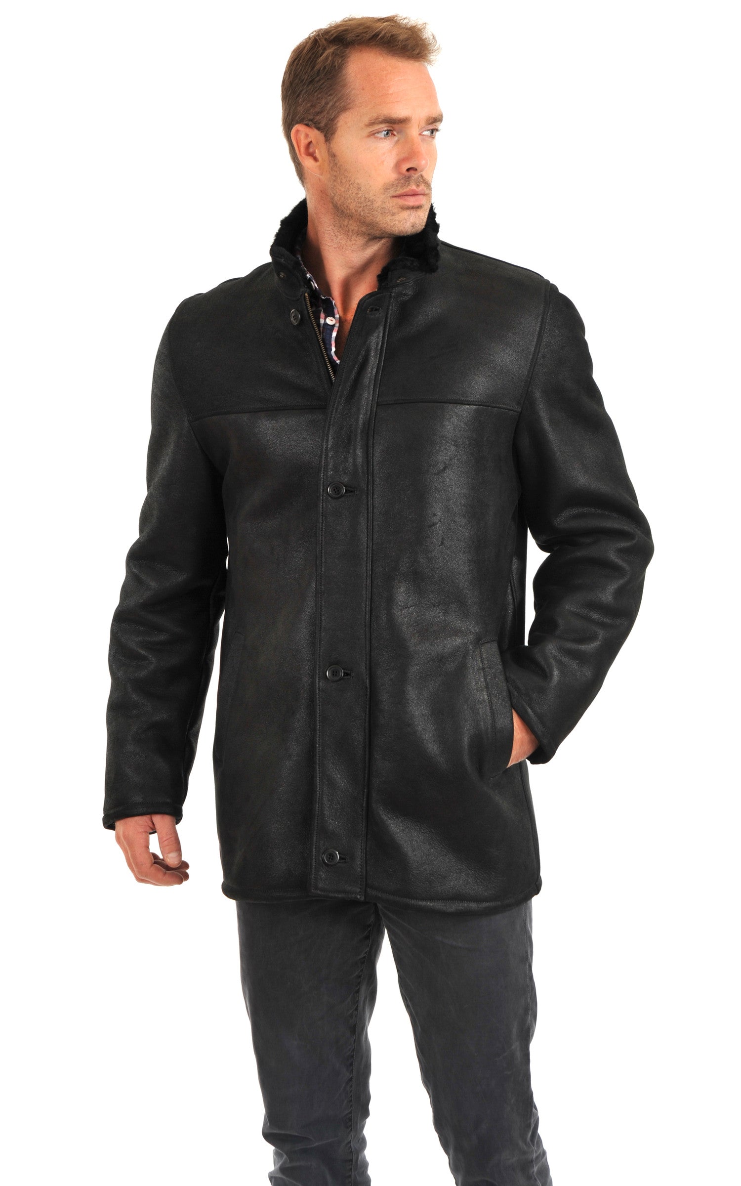 A "MARCO" Noir La Canadienne 3/4 Homme closed photo