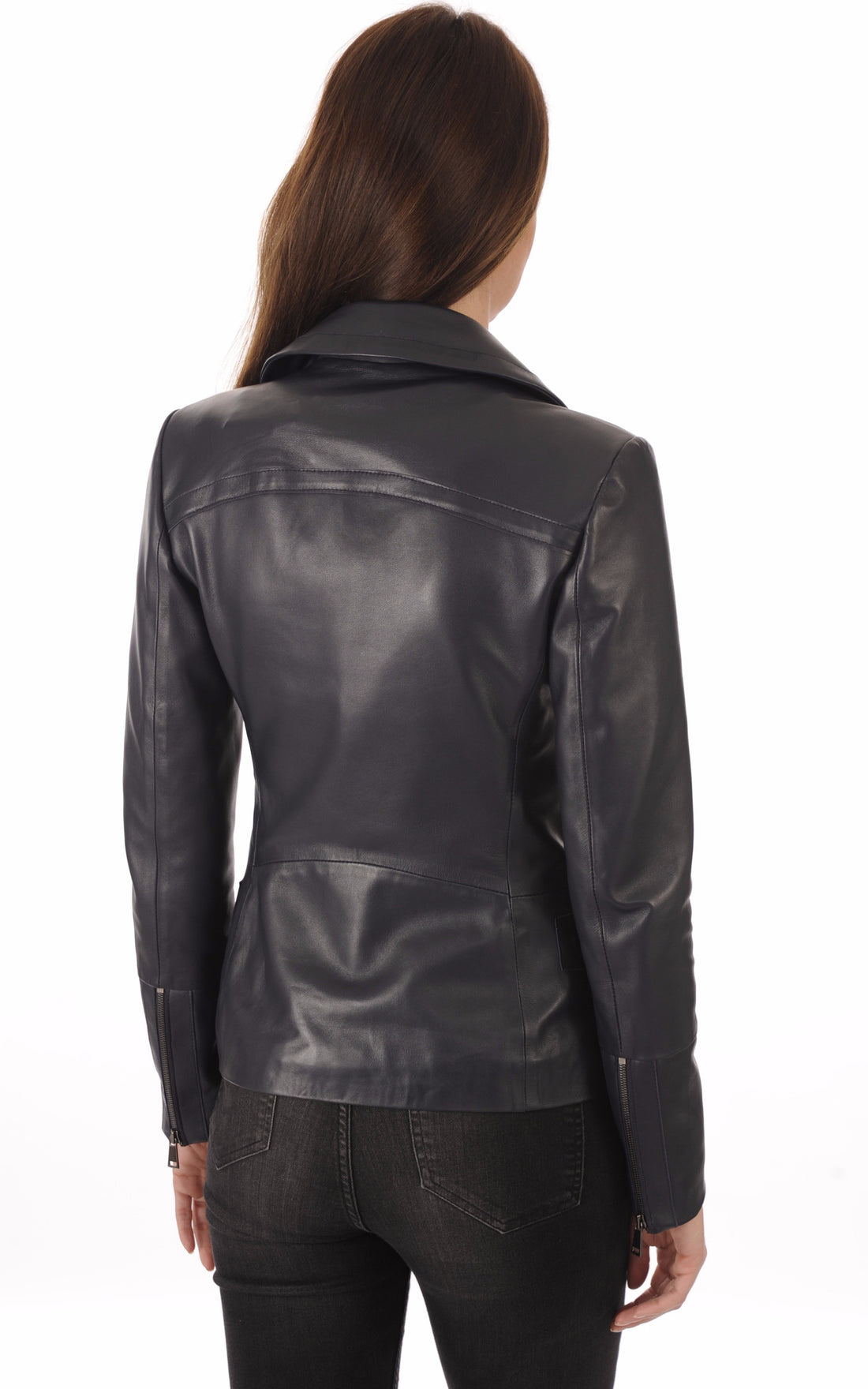 A "BENEDICTE FF" Bleu Marine La Canadienne Blouson Femme closed photo