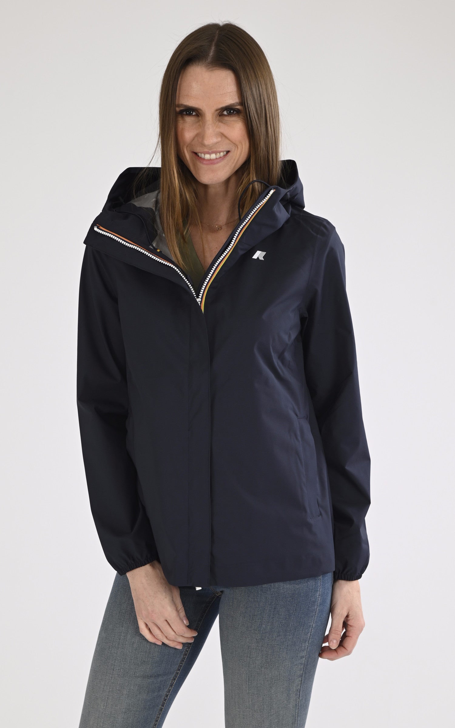 A "MARGUERITE STRE DOT K31382W" Bleu Marine K-Way Blouson Femme opened photo 1