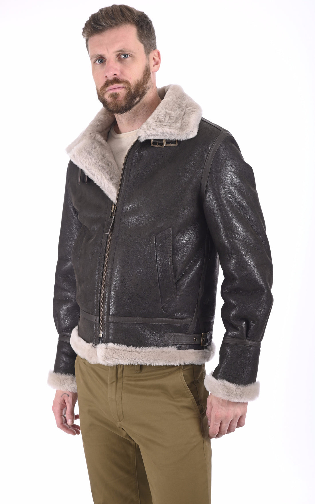 A "BOMBARDIER" Marron La Canadienne Bombardier Homme opened photo