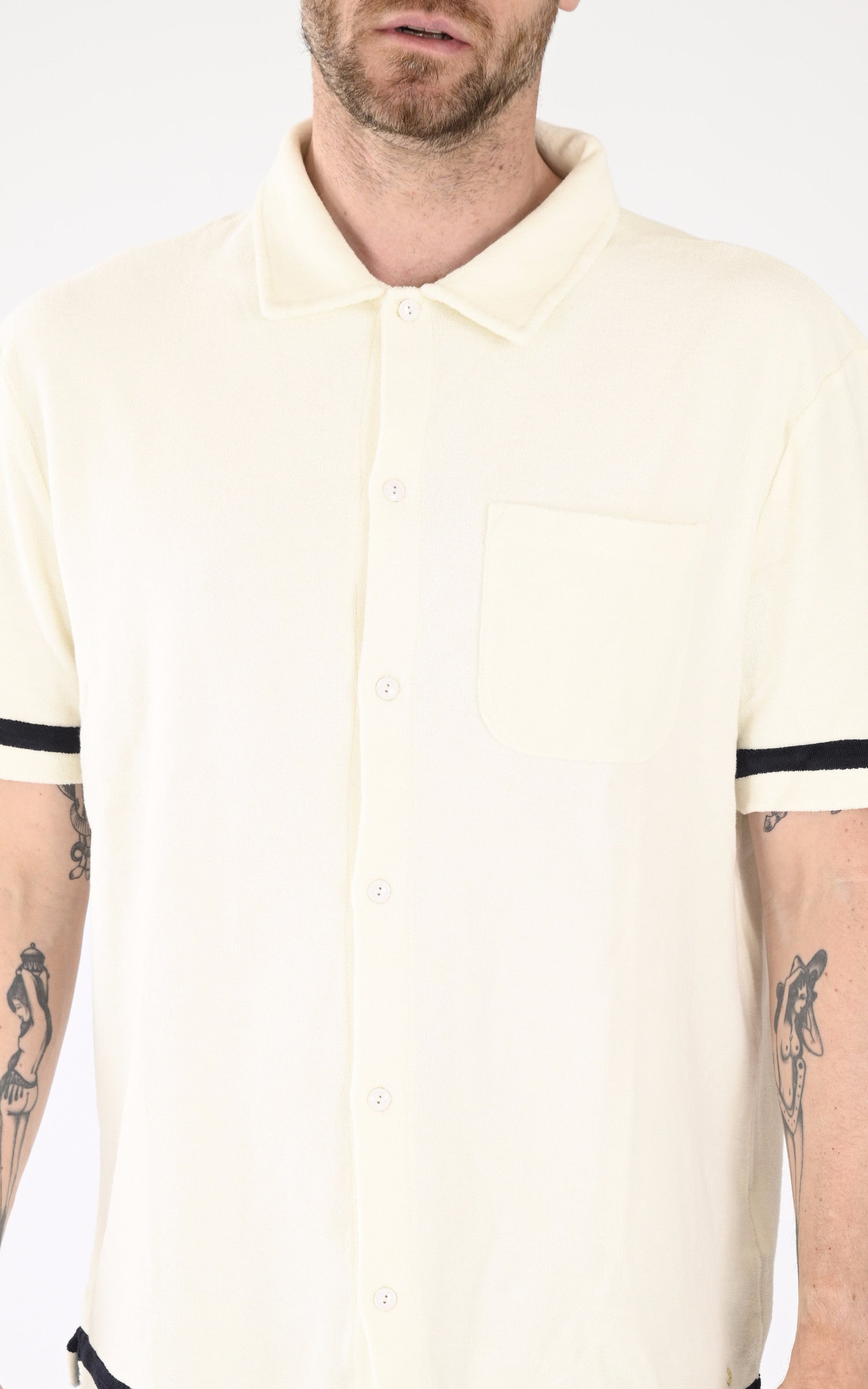 A "CALA" Ecru Rivieras Chemise Homme details photo