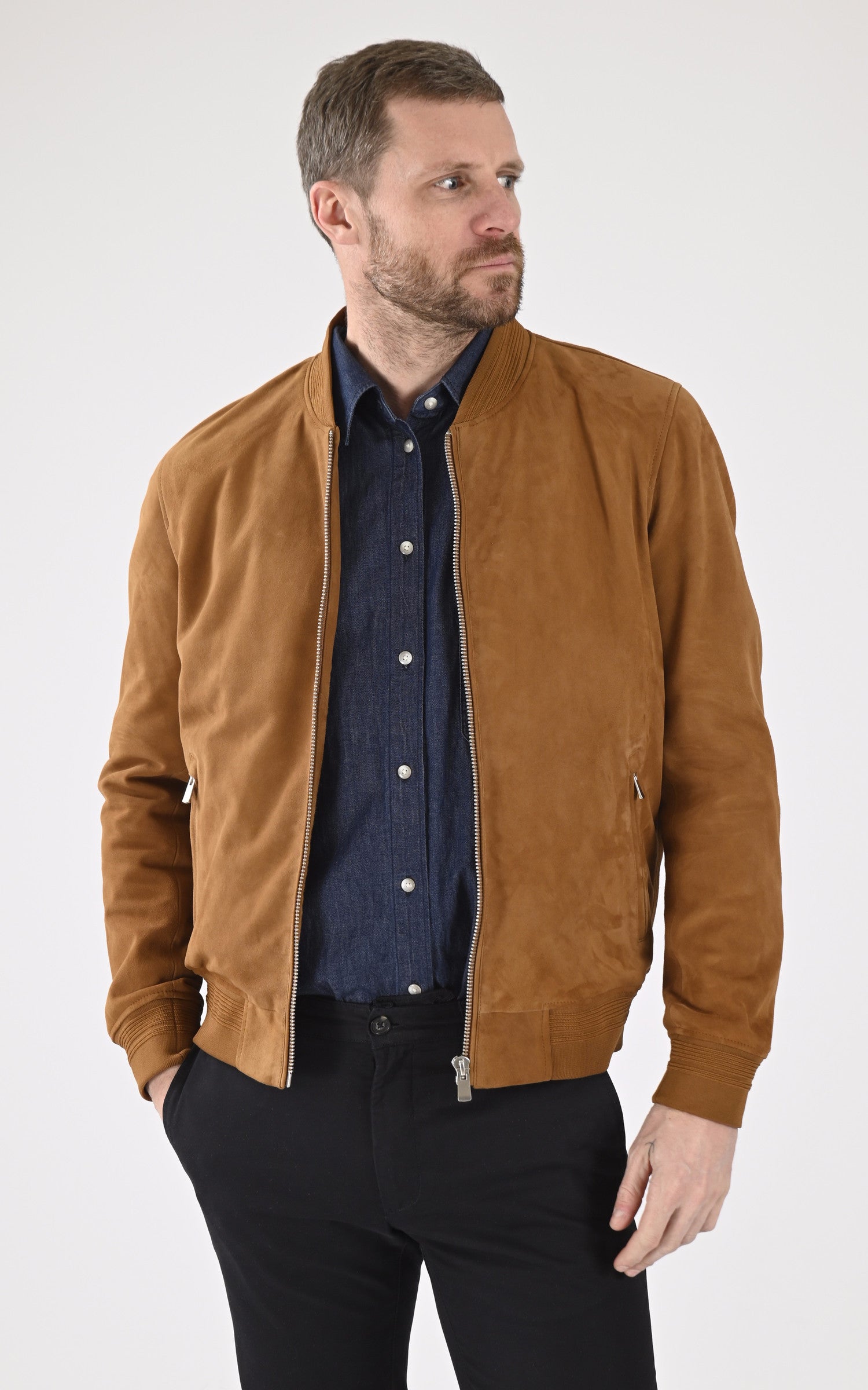 A "PEM79" Cognac Serge Pariente Blouson Homme opened photo