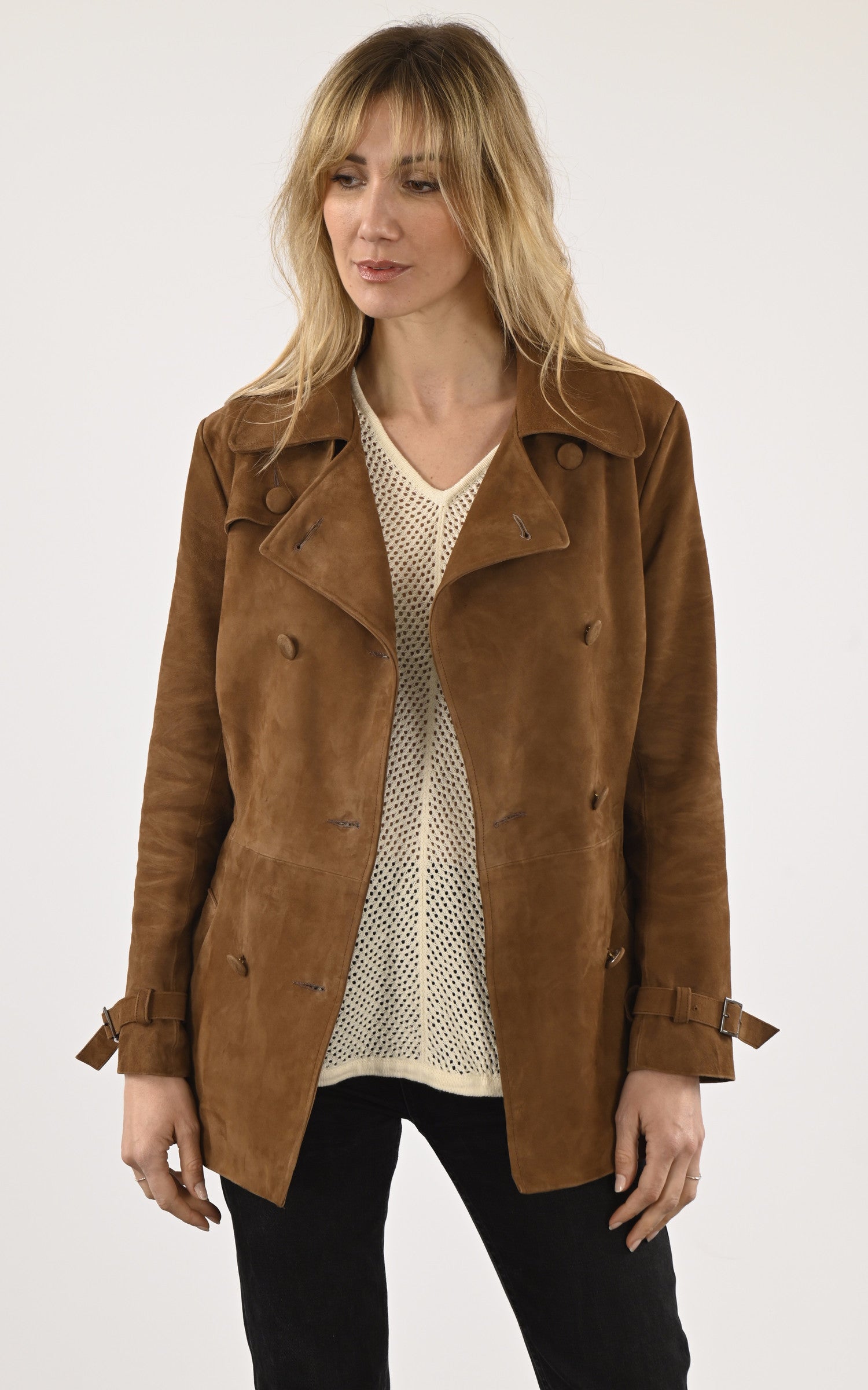 A "ELLA GRIFFES FF" Tabac La Canadienne Trench Femme closed photo 2