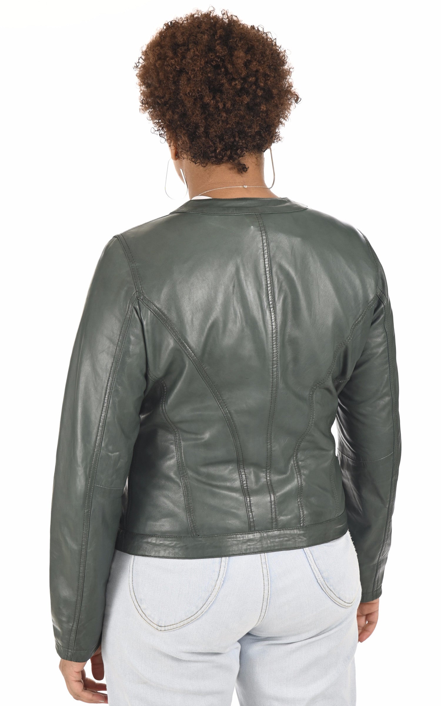 A "FAY COMFORT" Vert La Canadienne Blouson Femme back photo