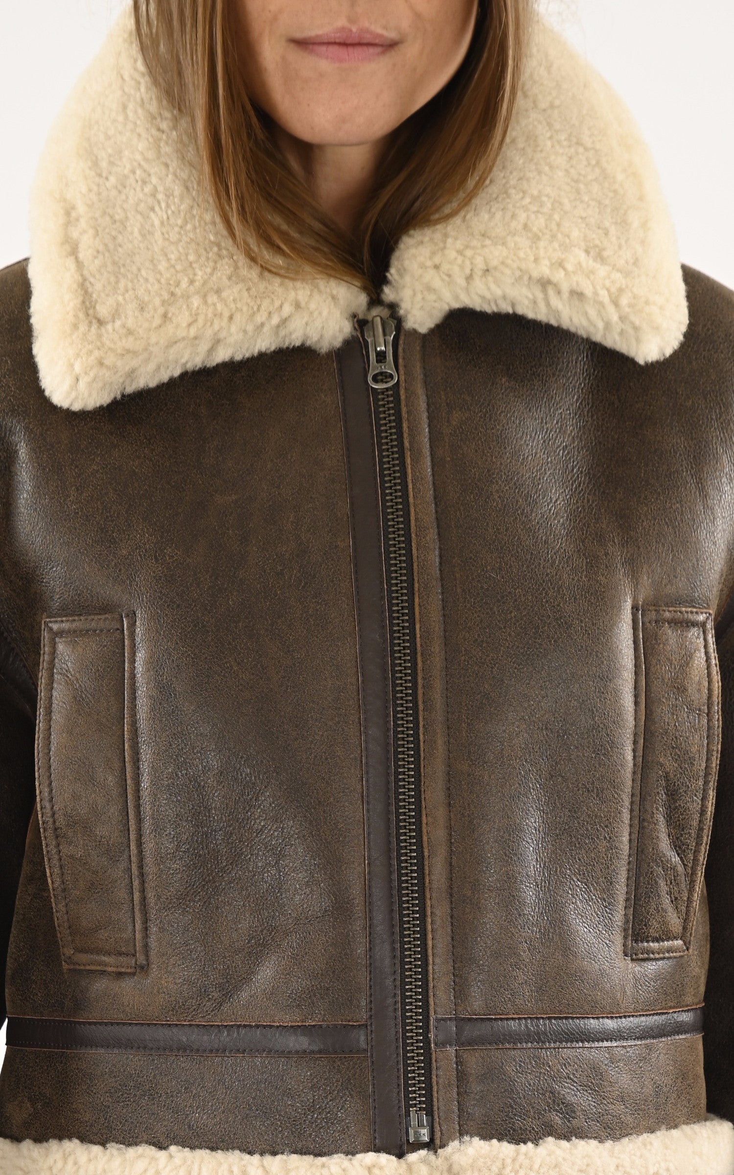A "IVAN-K" Marron La Canadienne Bombardier Femme details photo 5
