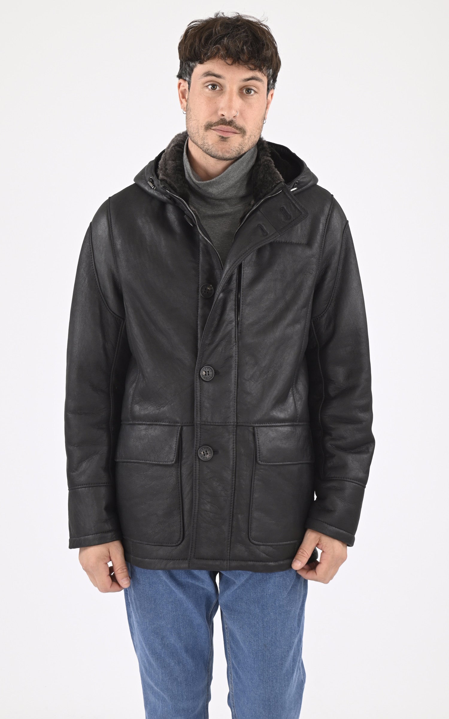 A "ABRAHAM" Noir Christ 3/4 Homme closed photo