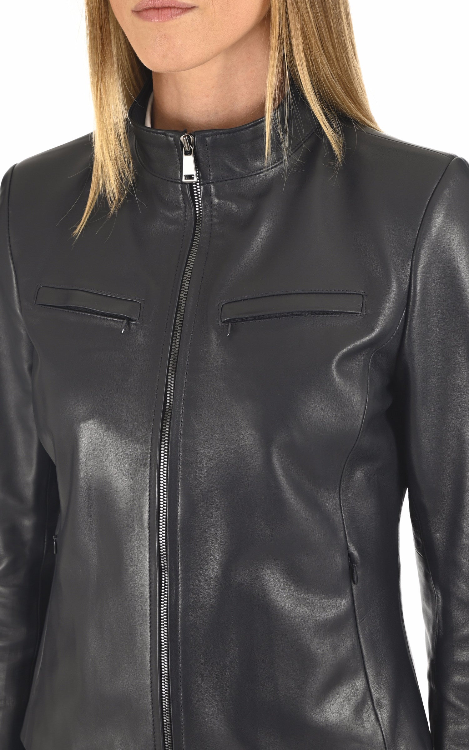 A "ANY FF" Marine La Canadienne Blouson Femme details photo 5