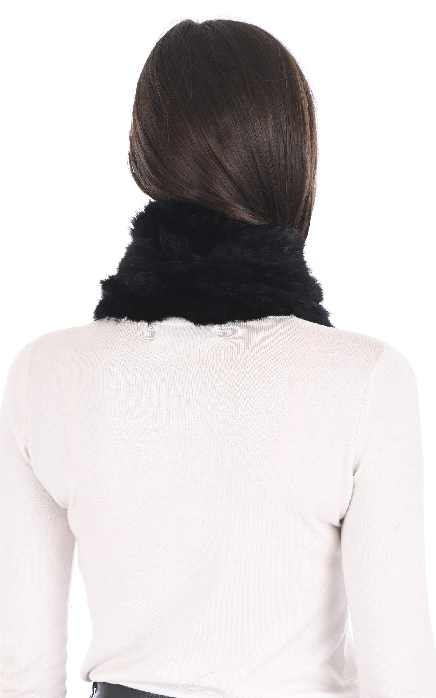 A "SCARF" Noir La Canadienne Echarpe Femme back photo 4