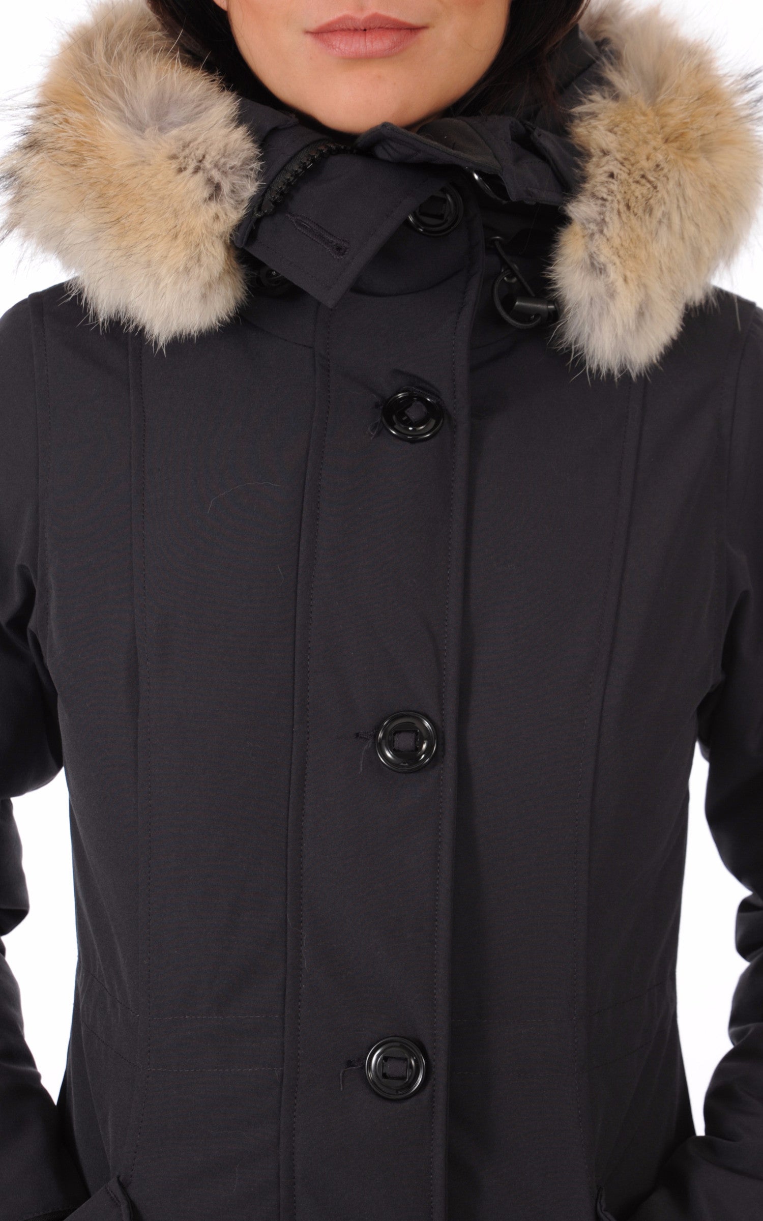 A "ROSSCLAIR 2580L" Navy Canada Goose 3/4 Doudoune Femme details photo