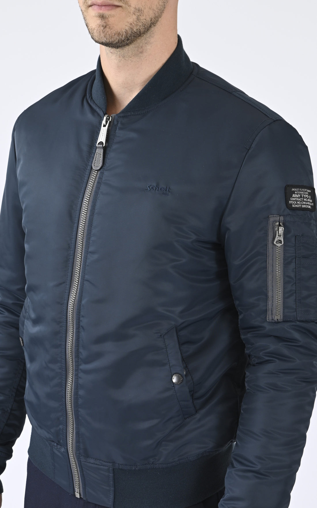 A "AIRFORCE RS" Marine Schott Blouson Homme opened photo