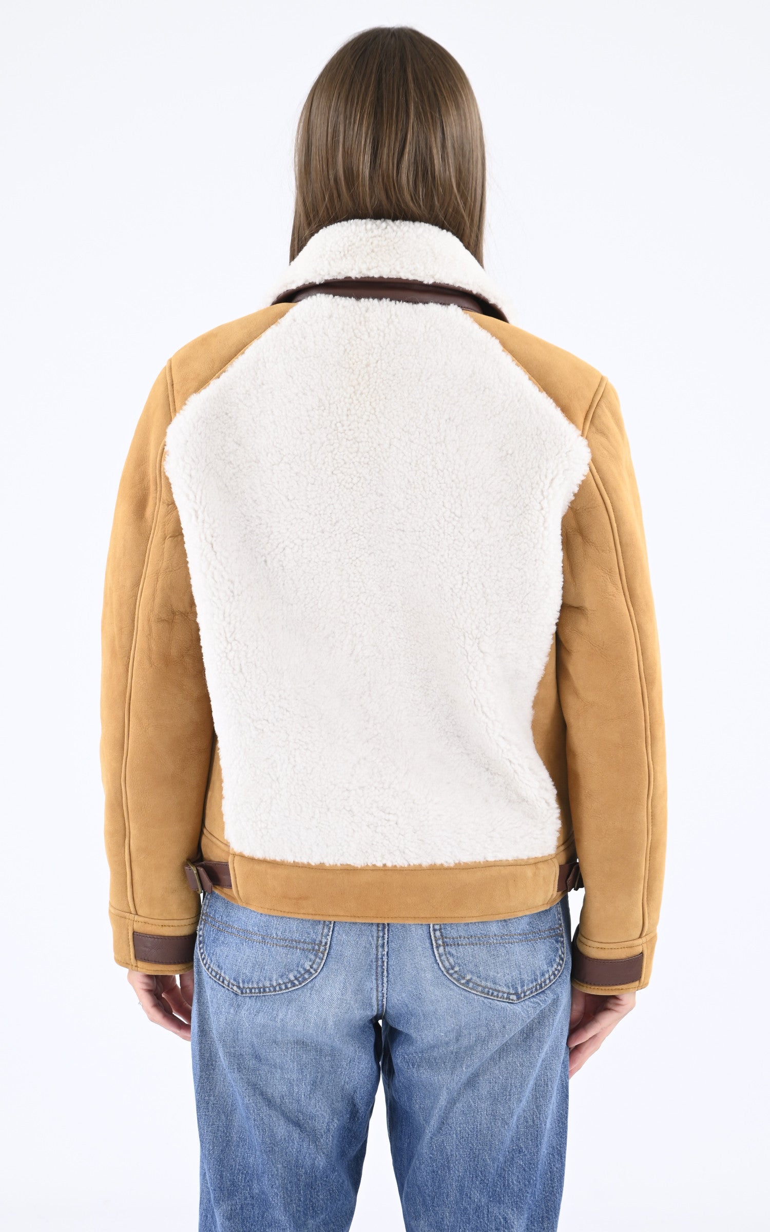 A "LCW HOLLY" Camel Schott Blouson Femme back photo