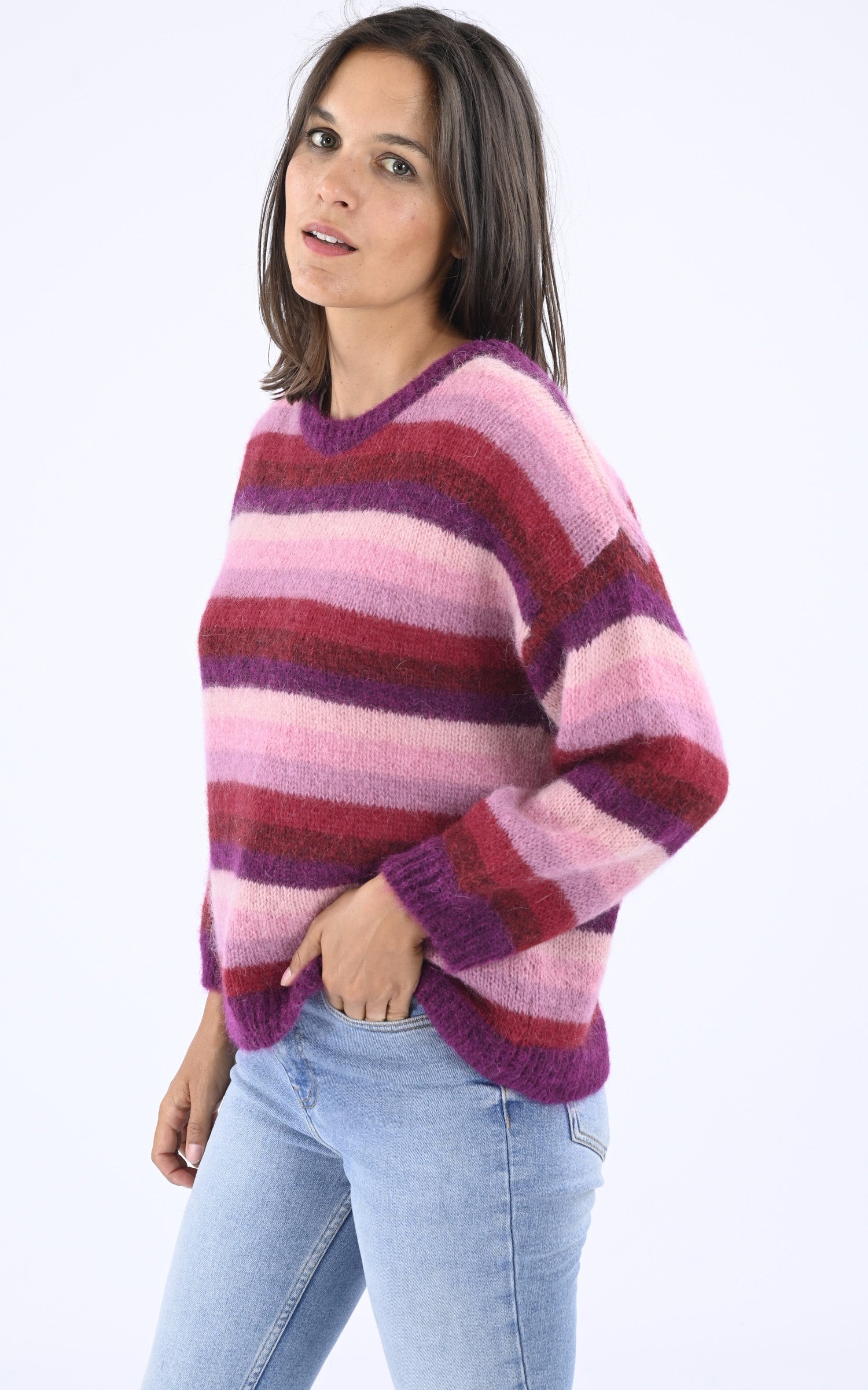 A "MOLLY" Prune Les Tricots de Léa Pull Femme interior photo