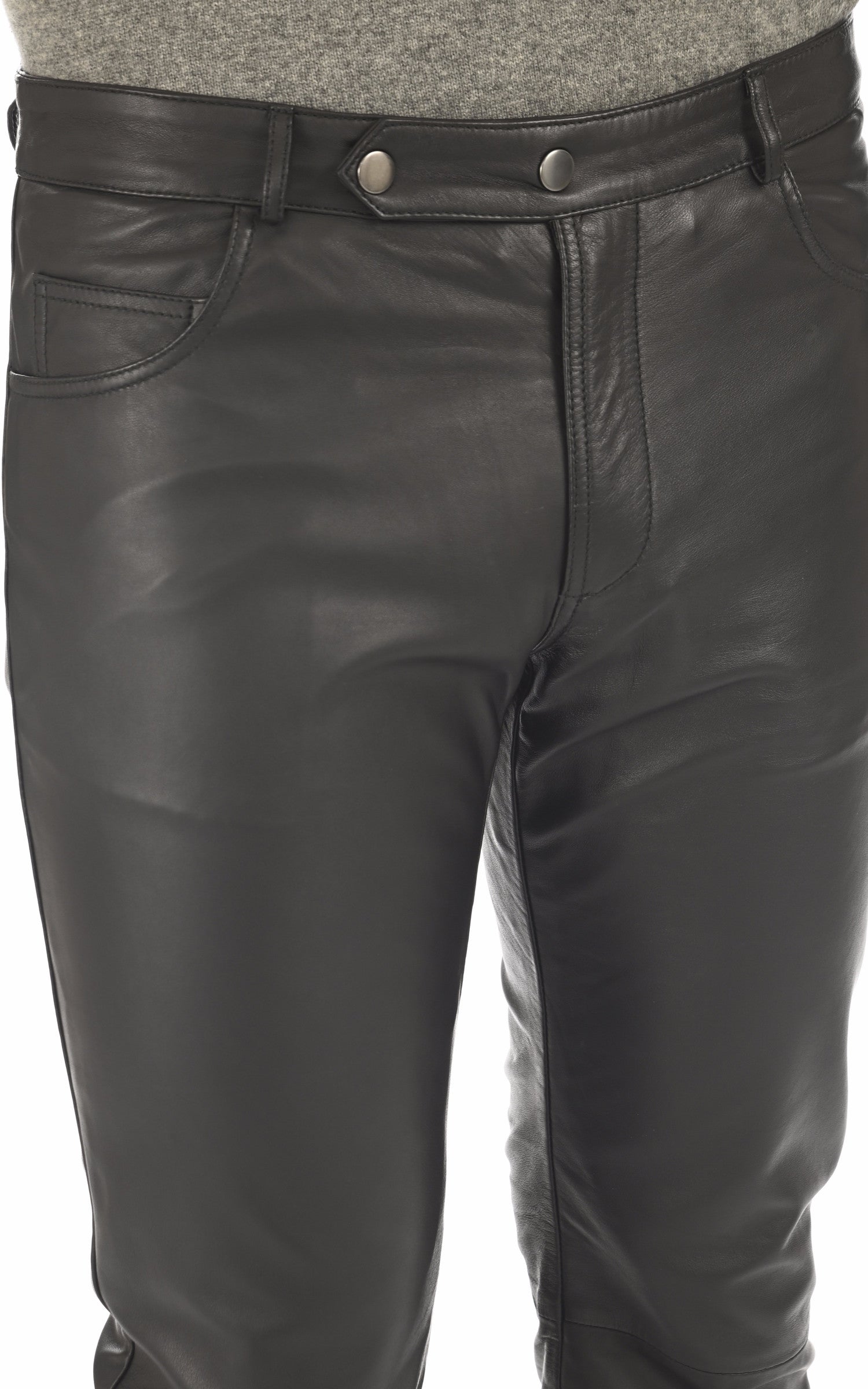 A "EMILIEN" Noir La Canadienne Pantalon Homme details photo