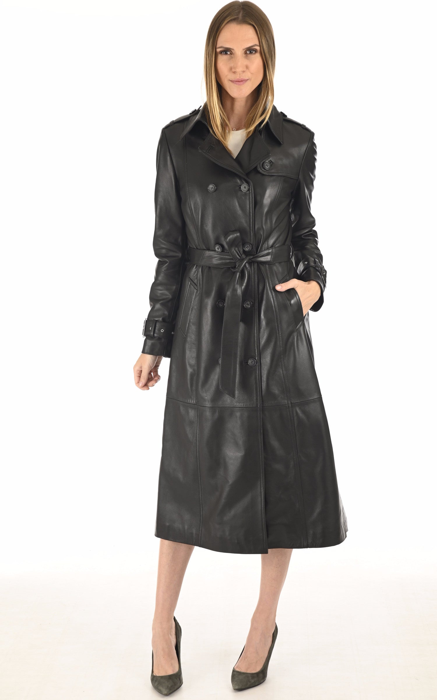 A "GEORGINA" Noir La Canadienne Manteau Femme closed photo