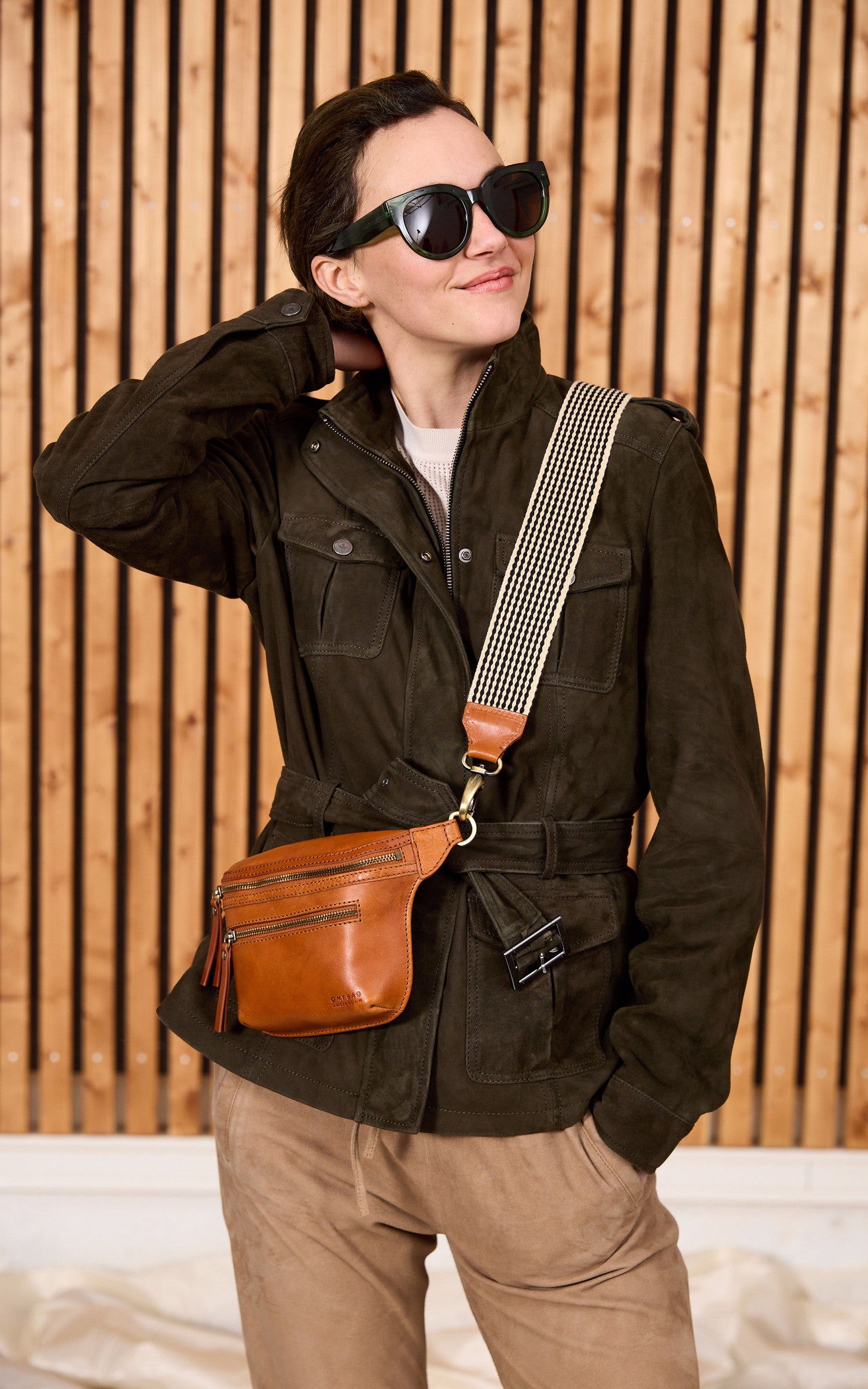 A "BECK S BUM BAG" Cognac O my bag Sac Mixte closed photo