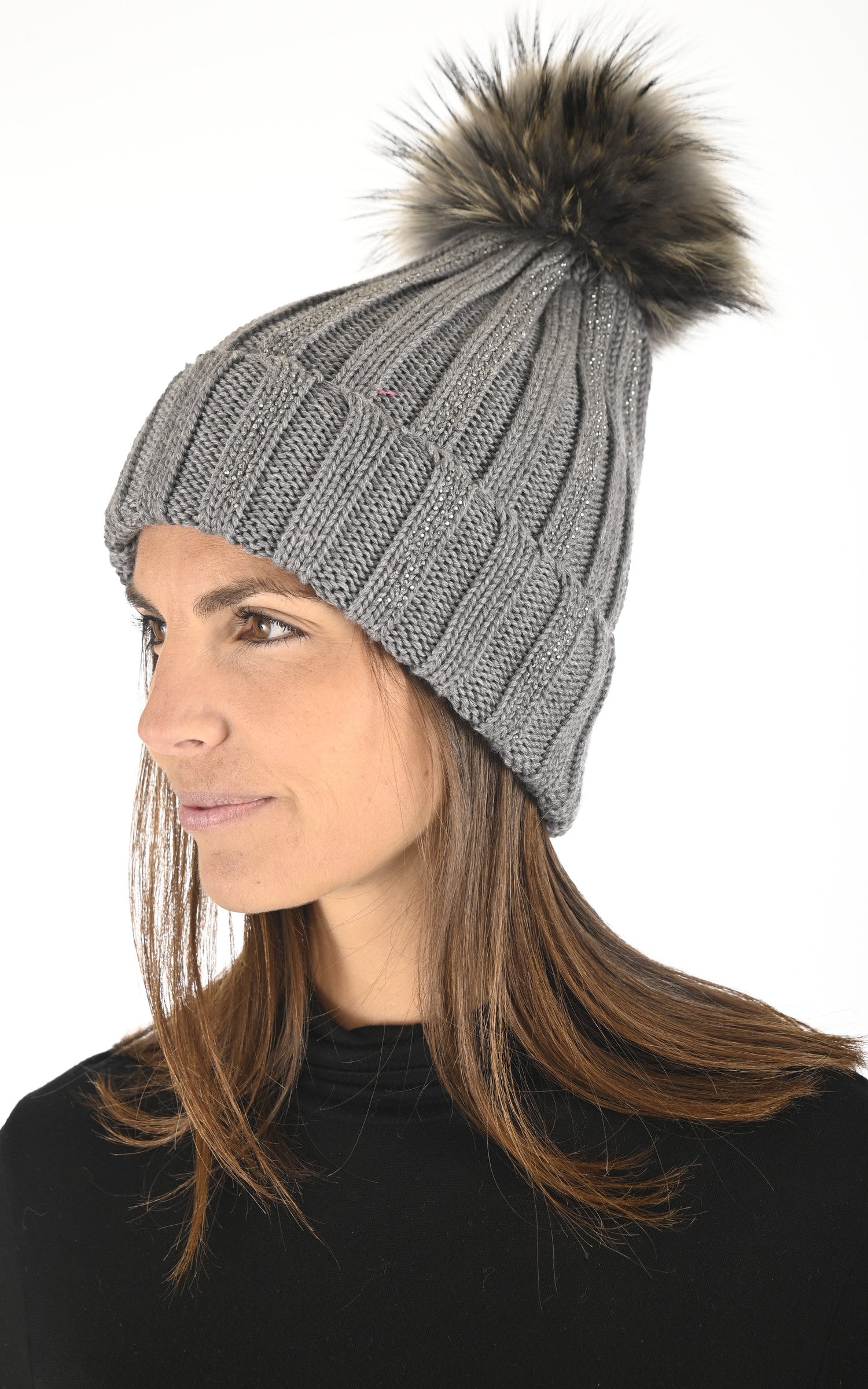 A "10729H" Gris La Canadienne Bonnet Femme details photo