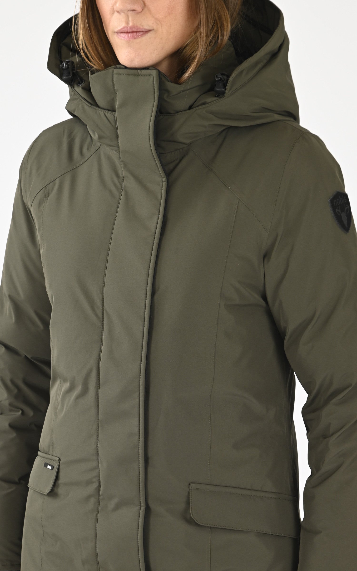 A "REBECCA 3L" Kaki Nobis Ves Doudoune Femme details photo 5