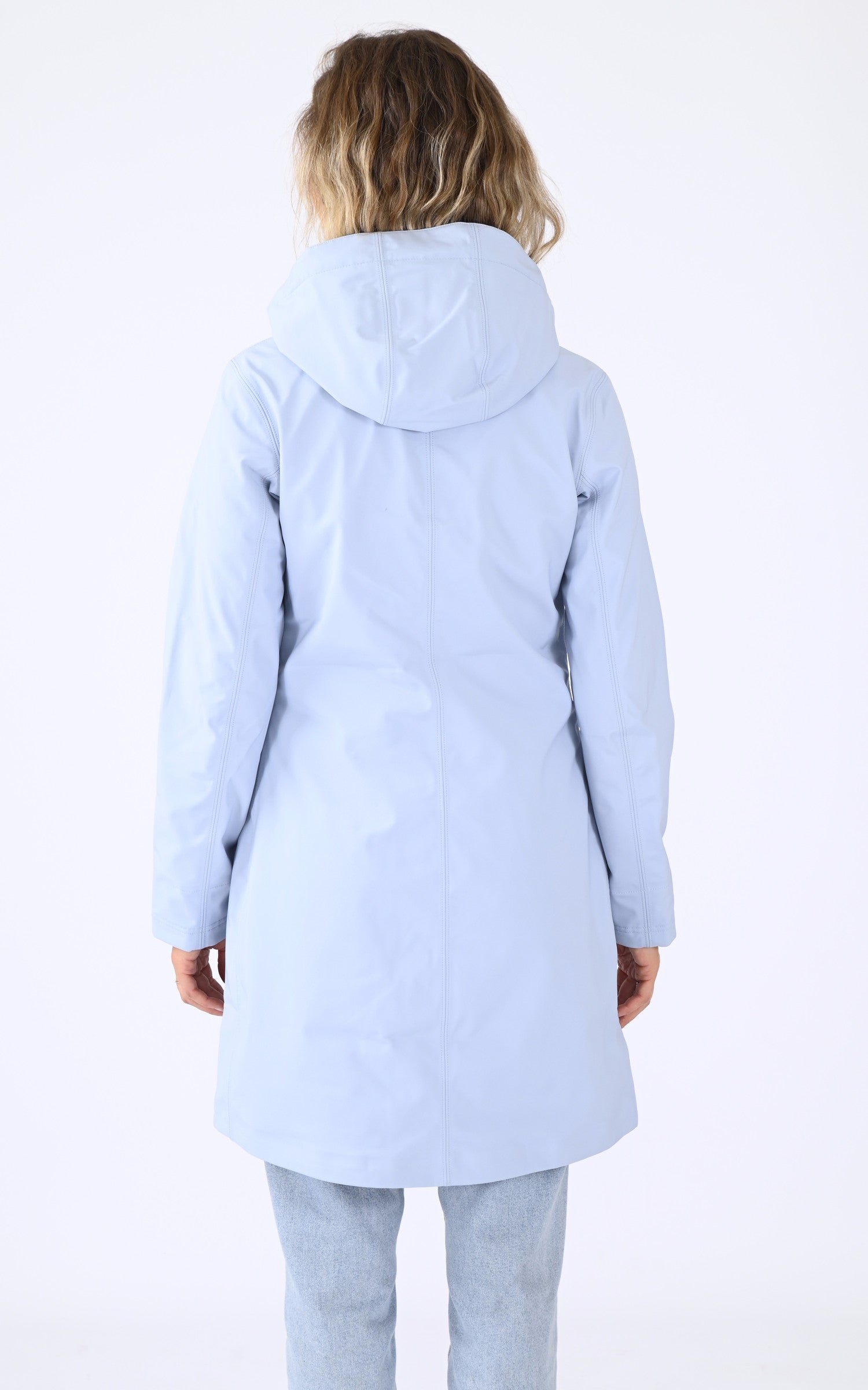 A "STEPHY BONDED K21489W" Bleu Ciel K-Way 3/4 Femme back photo