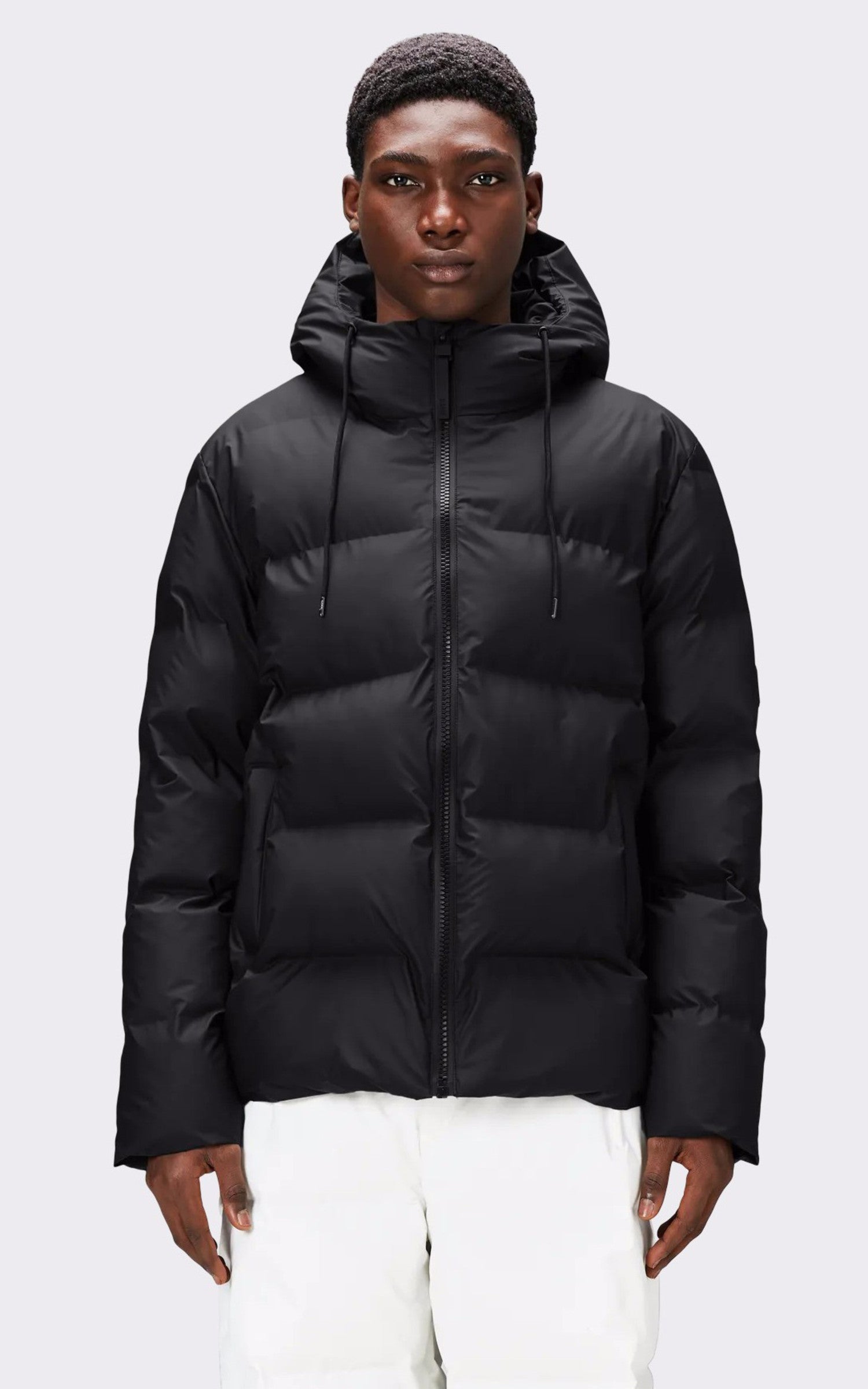A "15120 PUFFER JACKET" Noir Rains Bl Doudoune Mixte closed photo