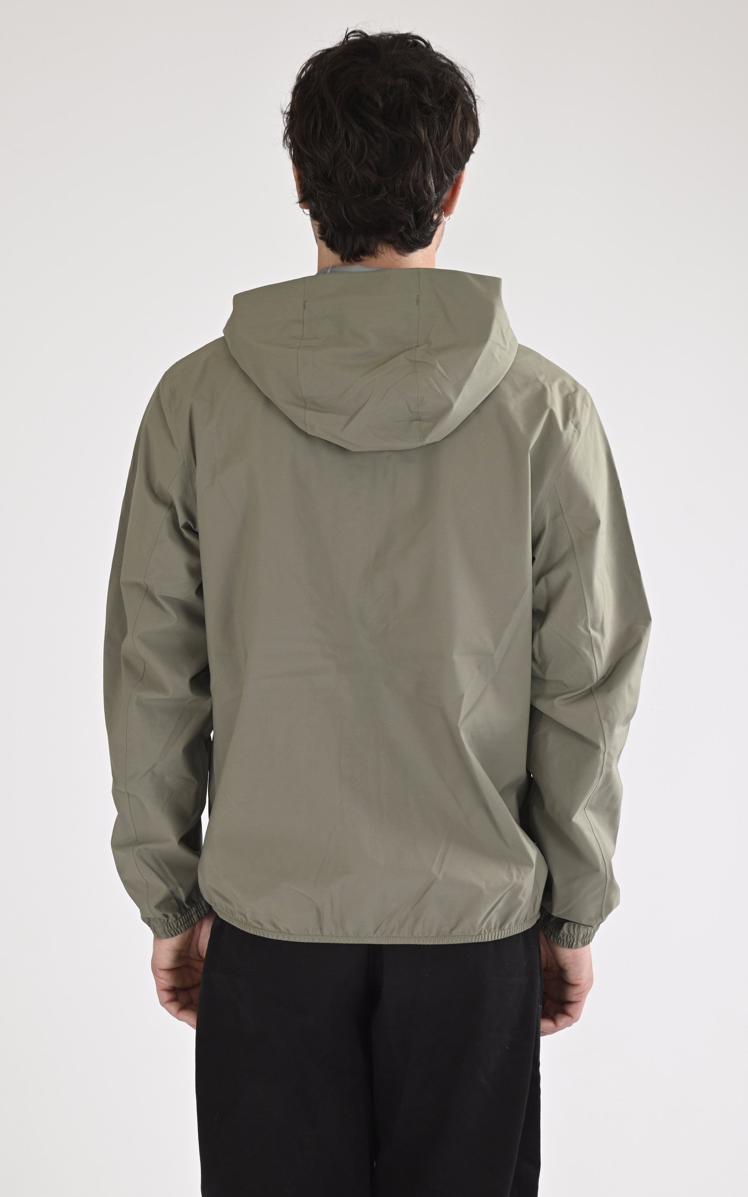 A "JACK ECO STR DOT K5127QW" Kaki K-Way Blouson Homme back photo