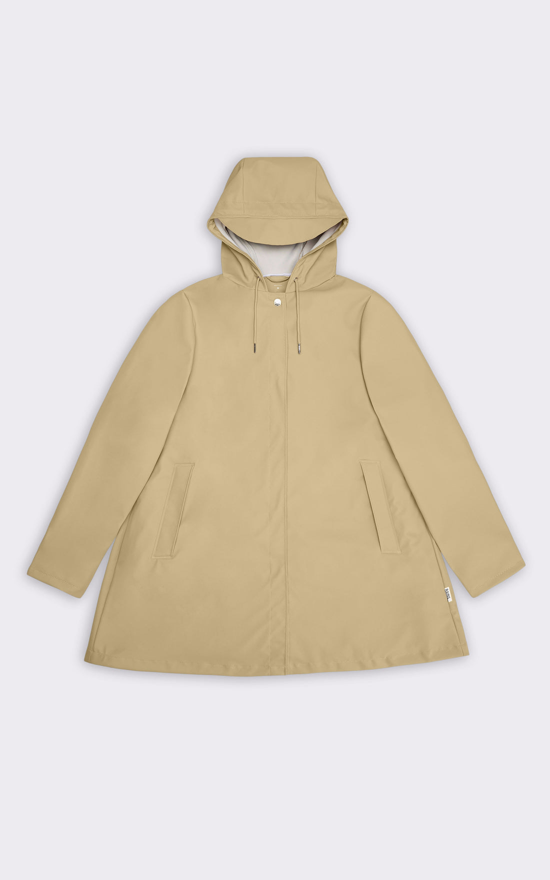 A "18050 A-LINE JACKET" Beige Rains 3/4 Femme opened photo