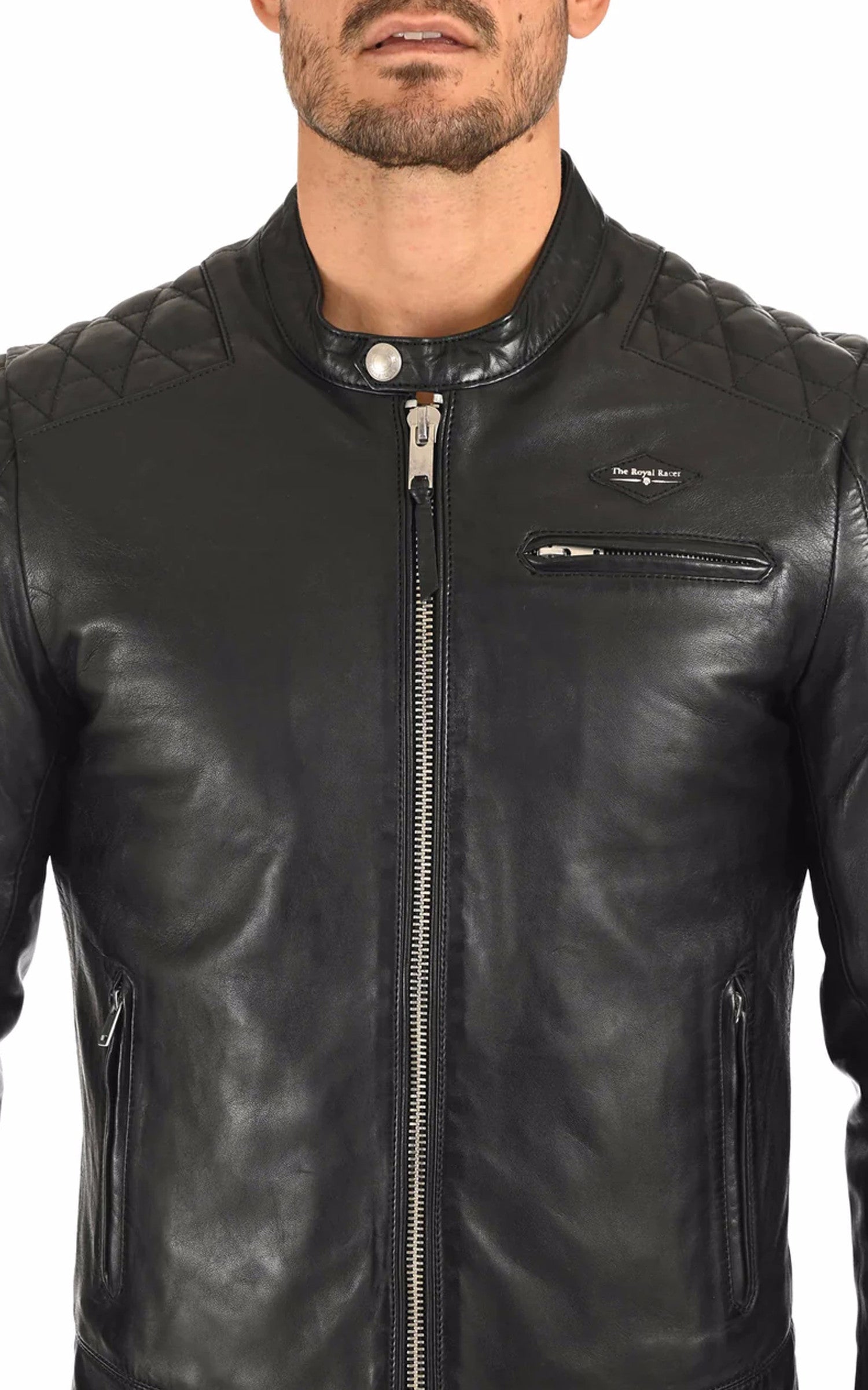 A "SILVERSTONE 2022010" Noir The Royal Racer Blouson Homme interior photo
