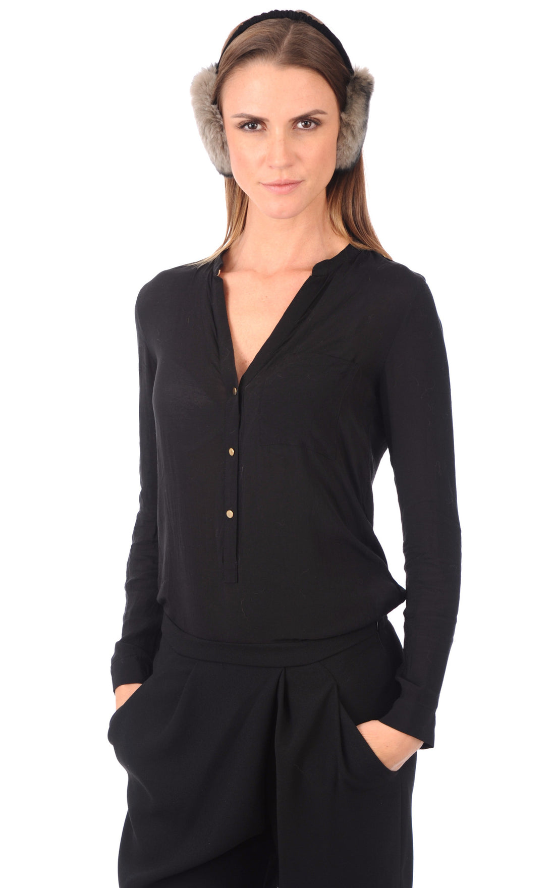 A "OS" Chinchilla Tsanikidis Oreillettes Femme opened photo