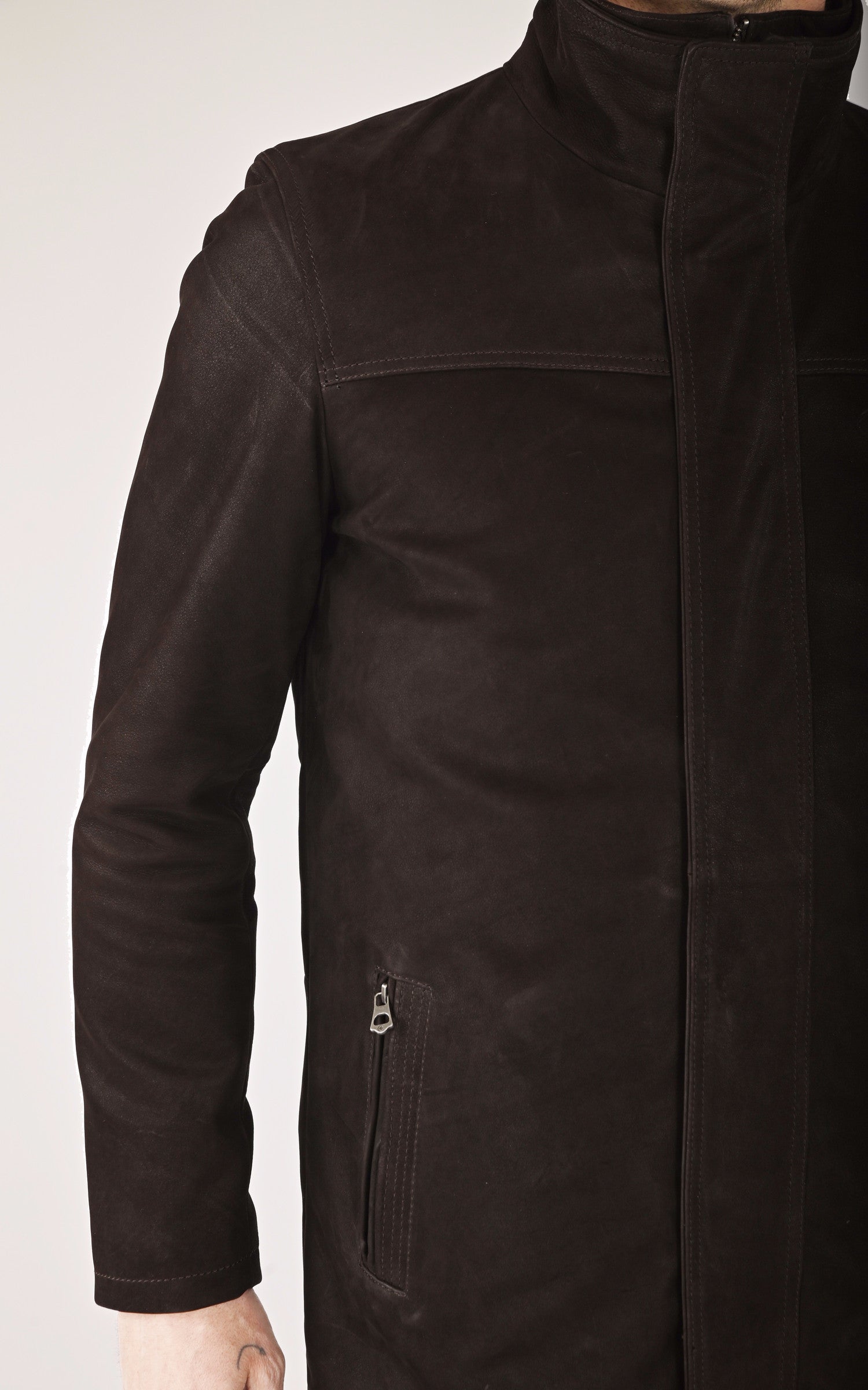 A "MAX" Marron La Canadienne 3/4 Homme details photo