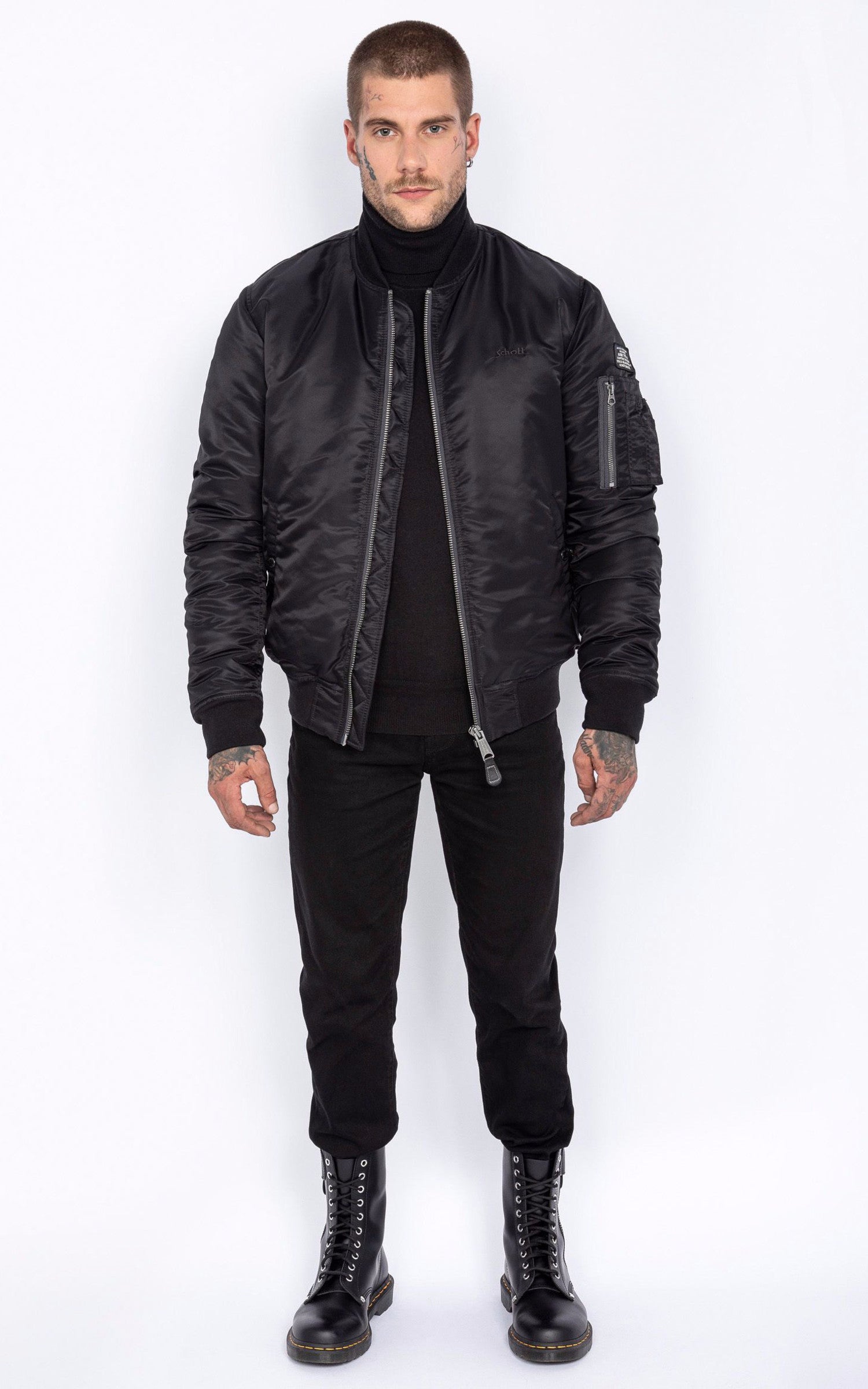 A "AIRFORCE RS" Noir Schott Blouson Homme interior photo