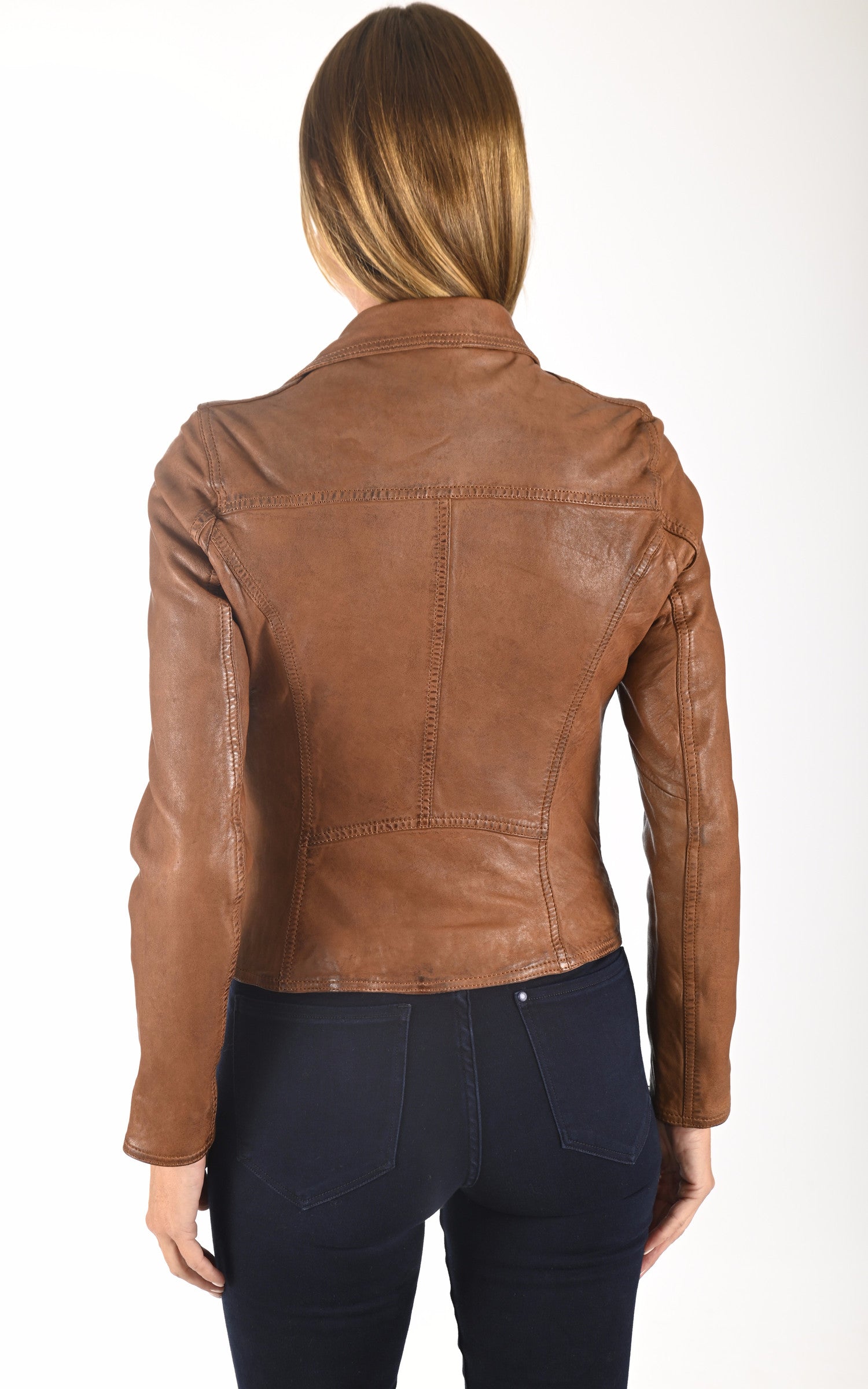 A "CLIPS 6 64095" Cognac Oakwood Perfecto Femme back photo