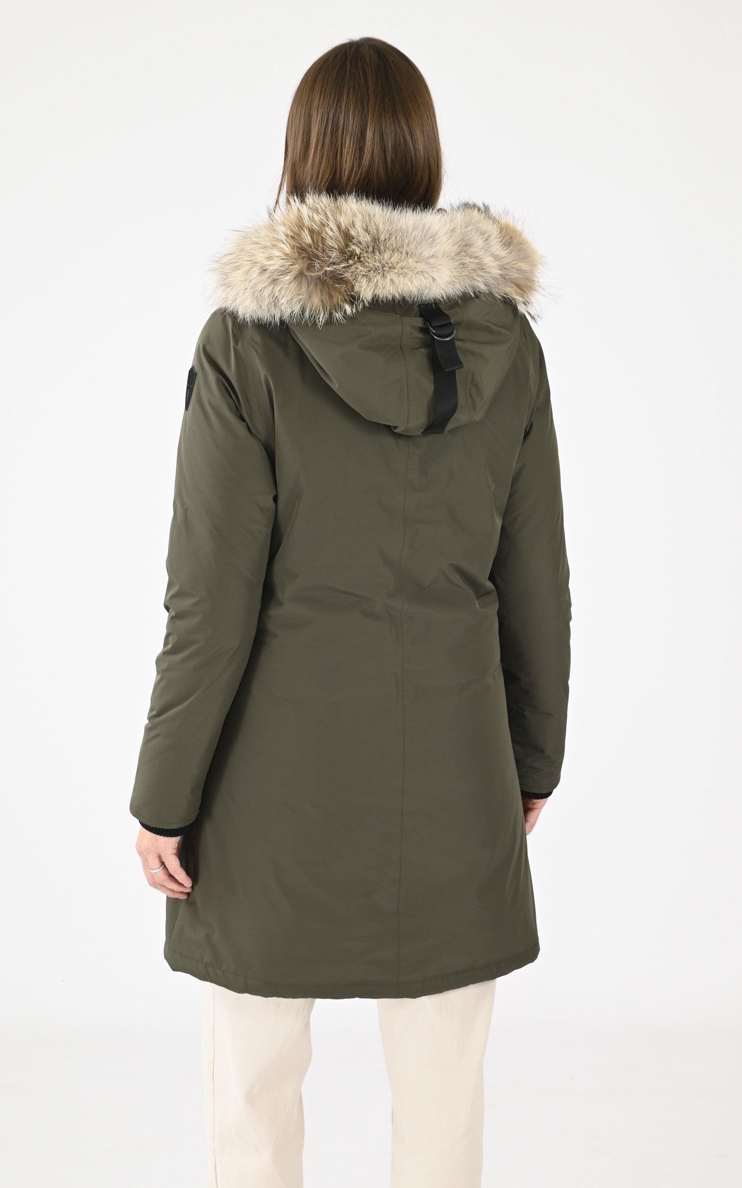 A "REBECCA 3L" Kaki Nobis Ves Doudoune Femme back photo 4