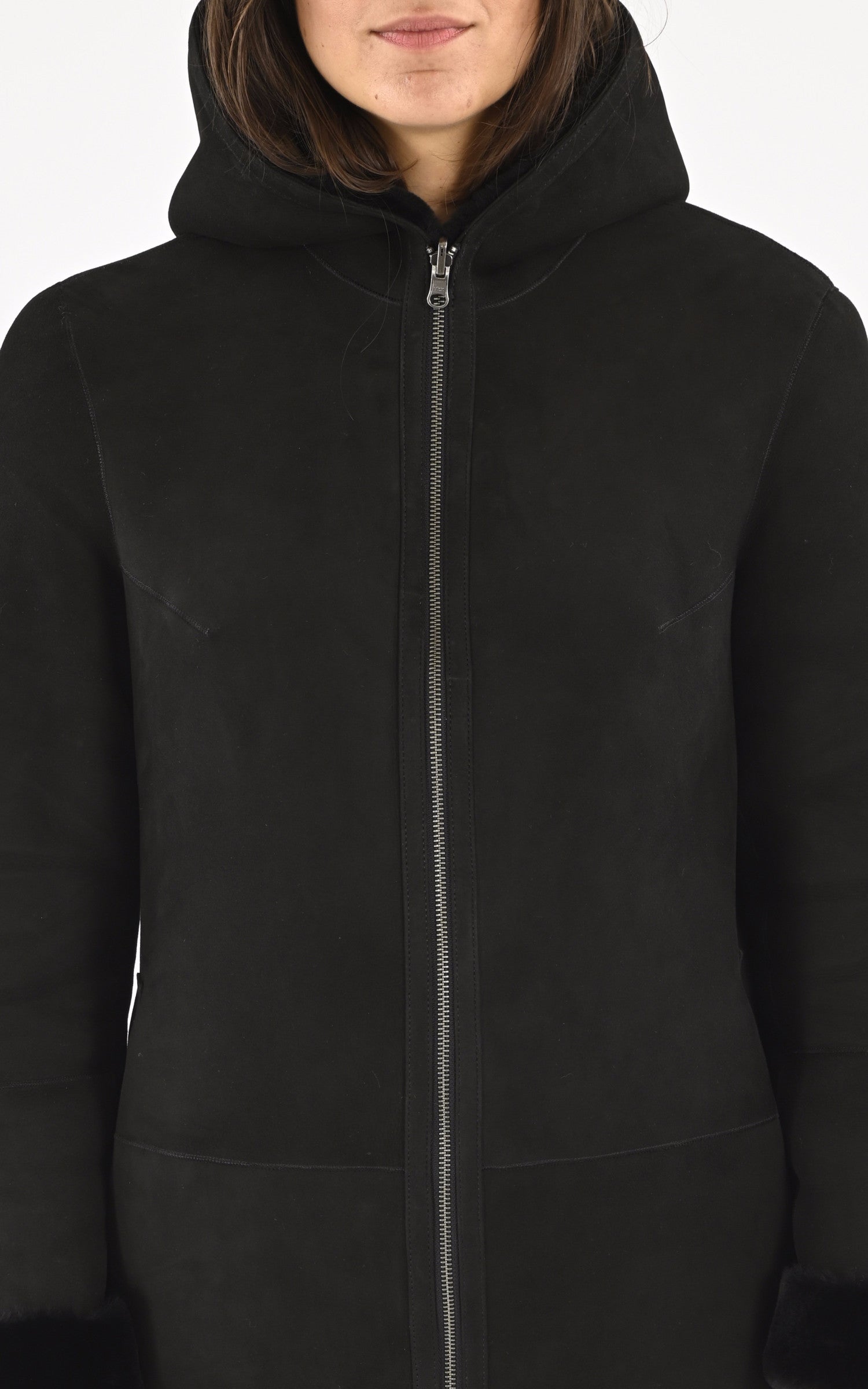 A "BASE 75" Noir La Canadienne Veste Femme details photo 5