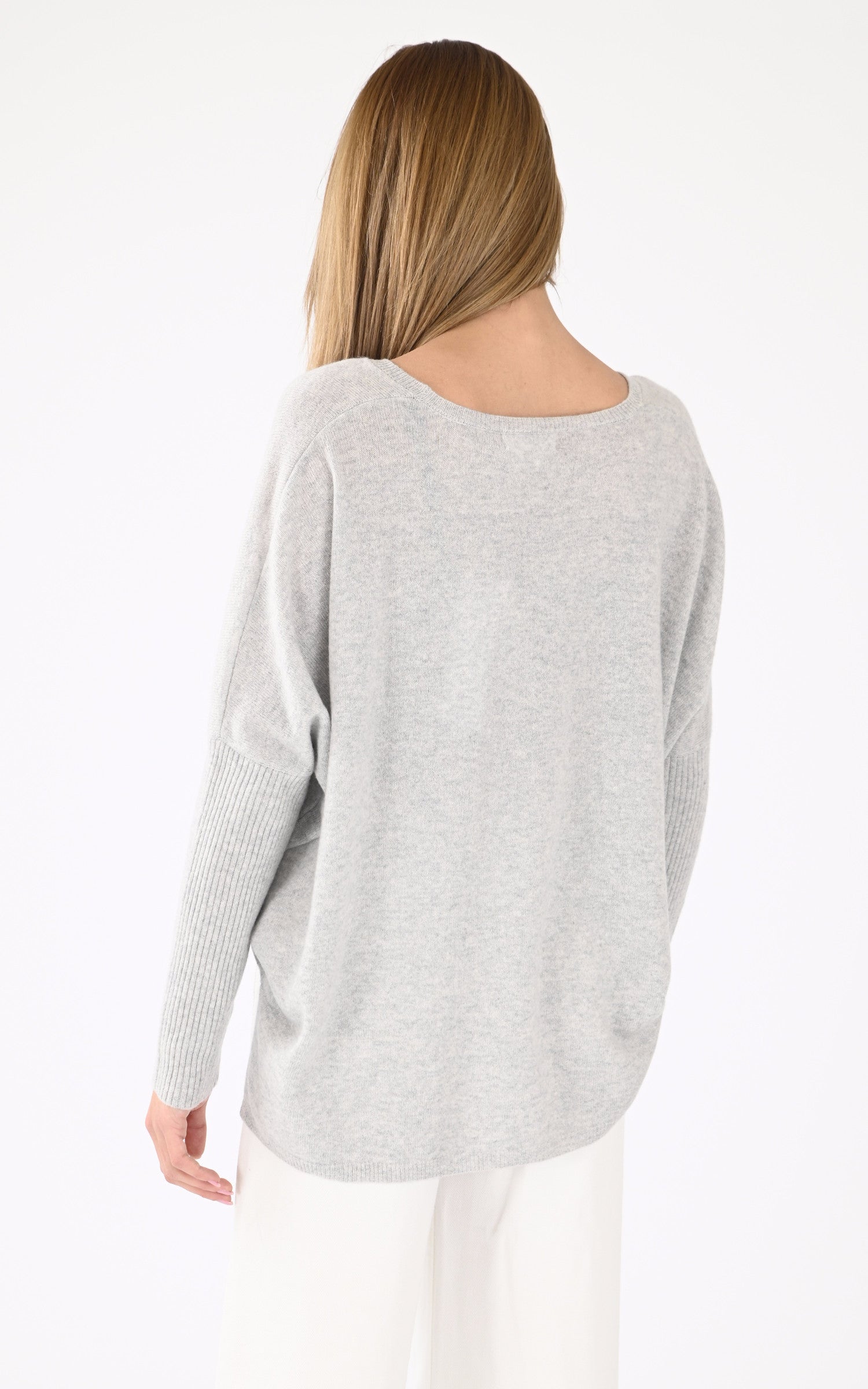 A "AGNES 4604002C" Gris Notshy pull_poncho Femme back photo
