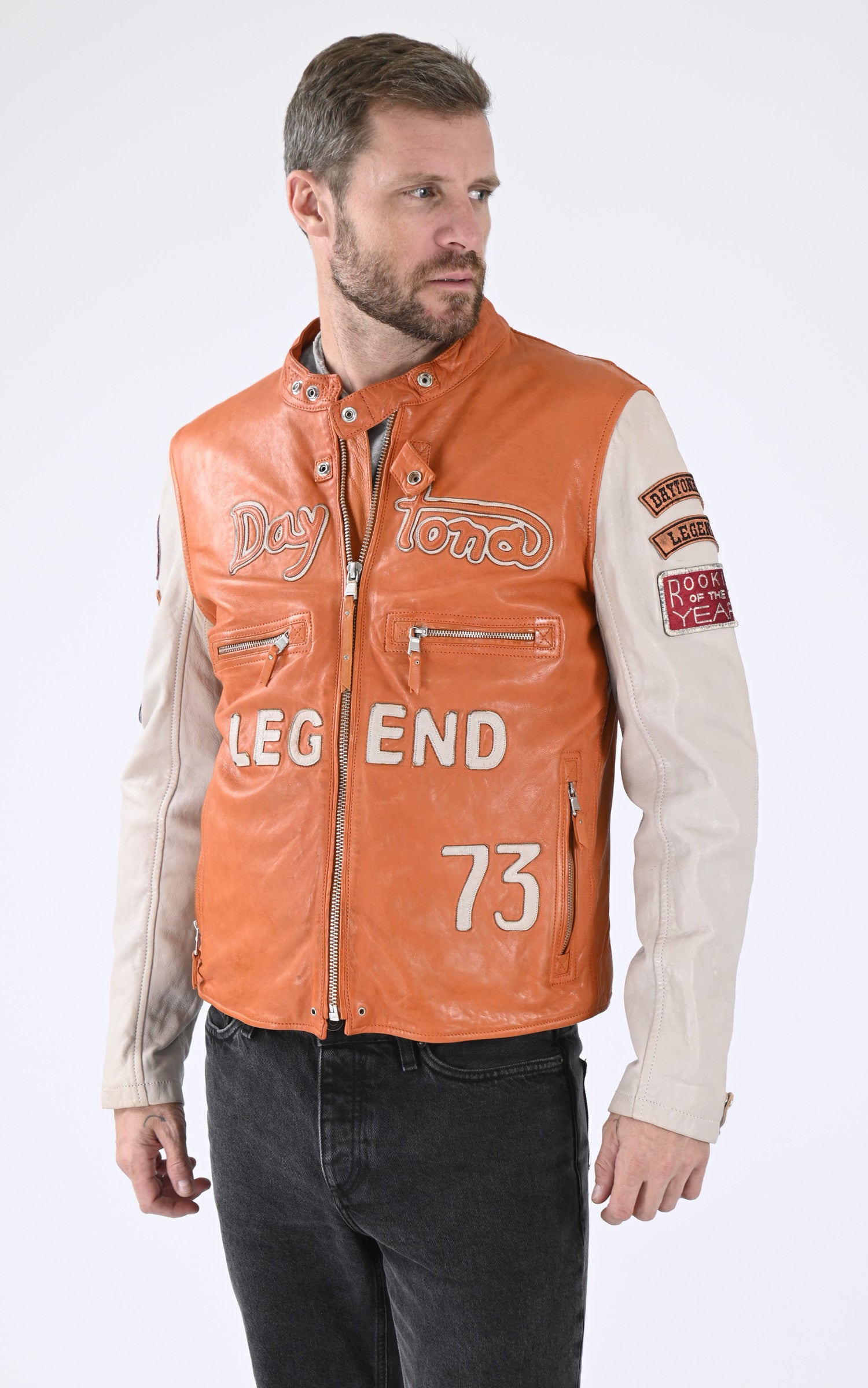 A "RAPID 102553" Orange Daytona 73 Blouson Homme closed photo