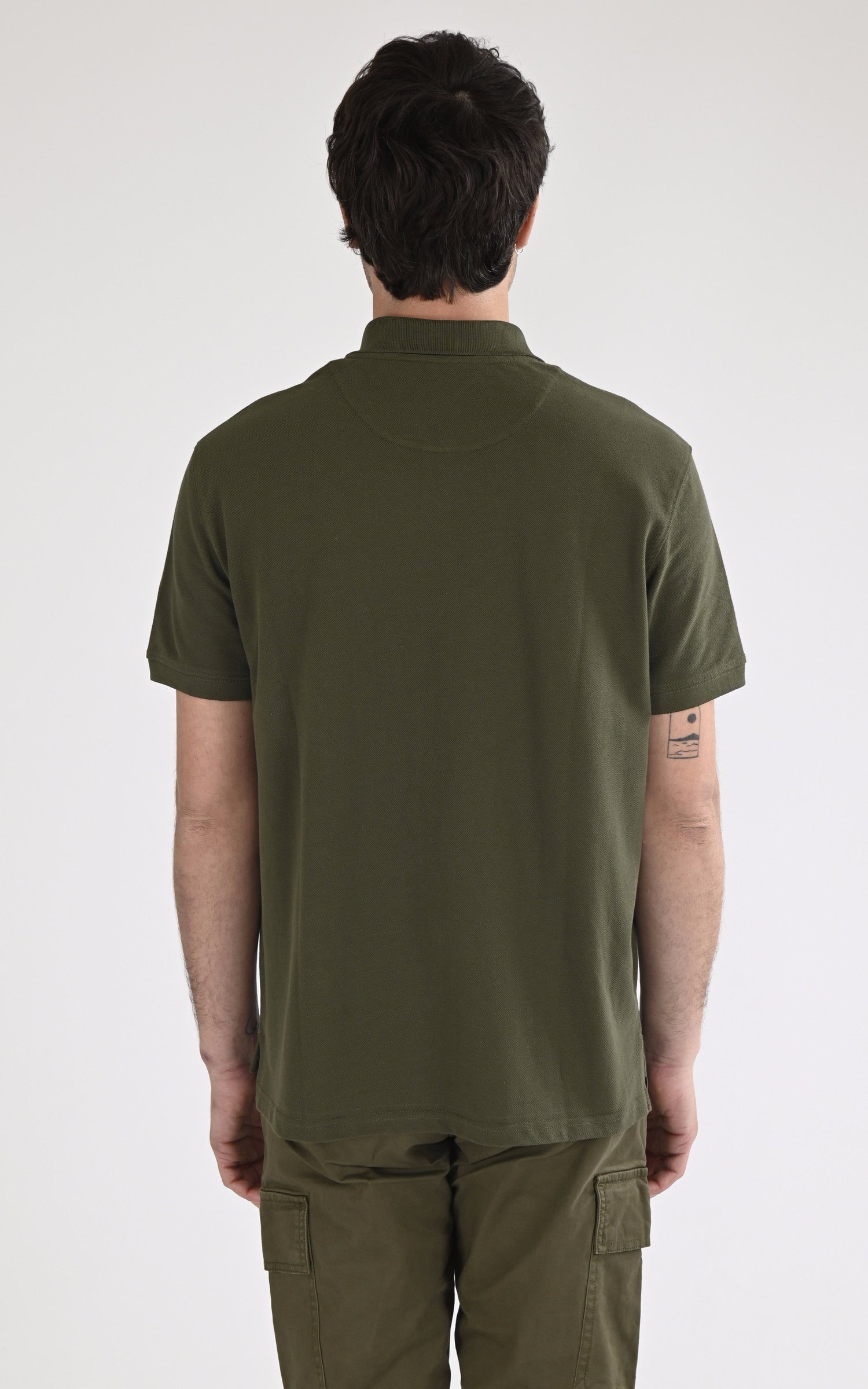A "GLOBAL 103942" Kaki Marine Nationale Polo Homme back photo