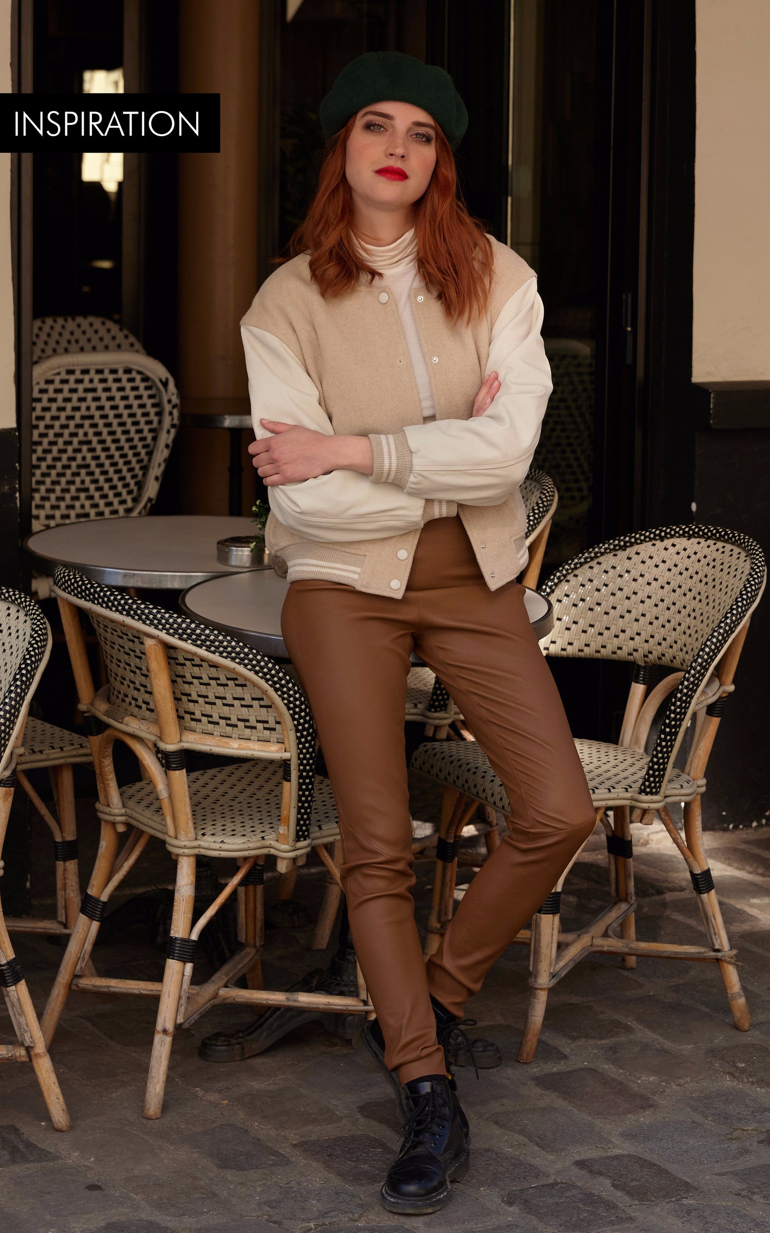 A "MAGNOLIA 64347" Camel Oakwood Pantalon Femme details photo 4