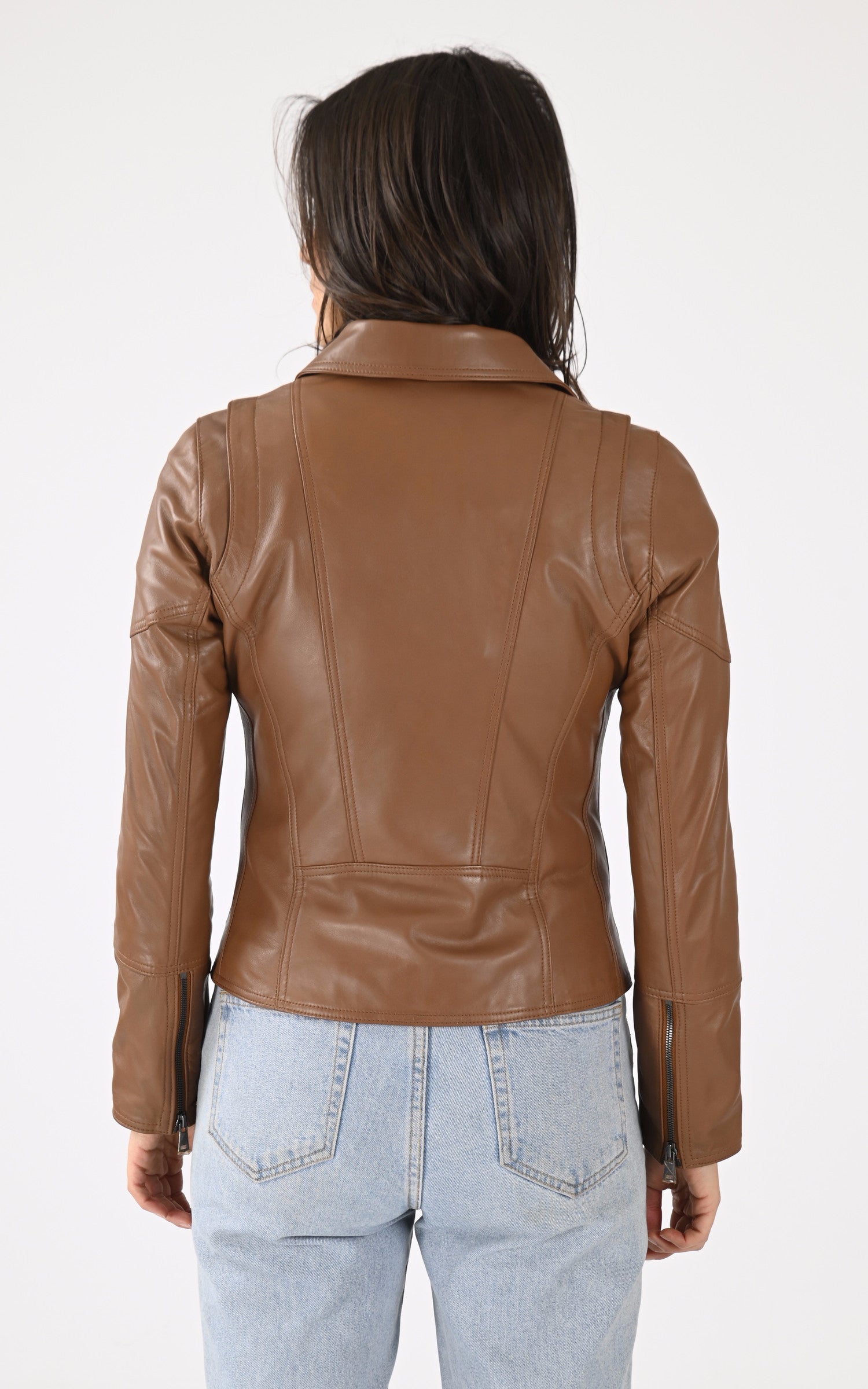 A "LOVELY" Cognac Giorgio & Mario Blouson Femme back photo