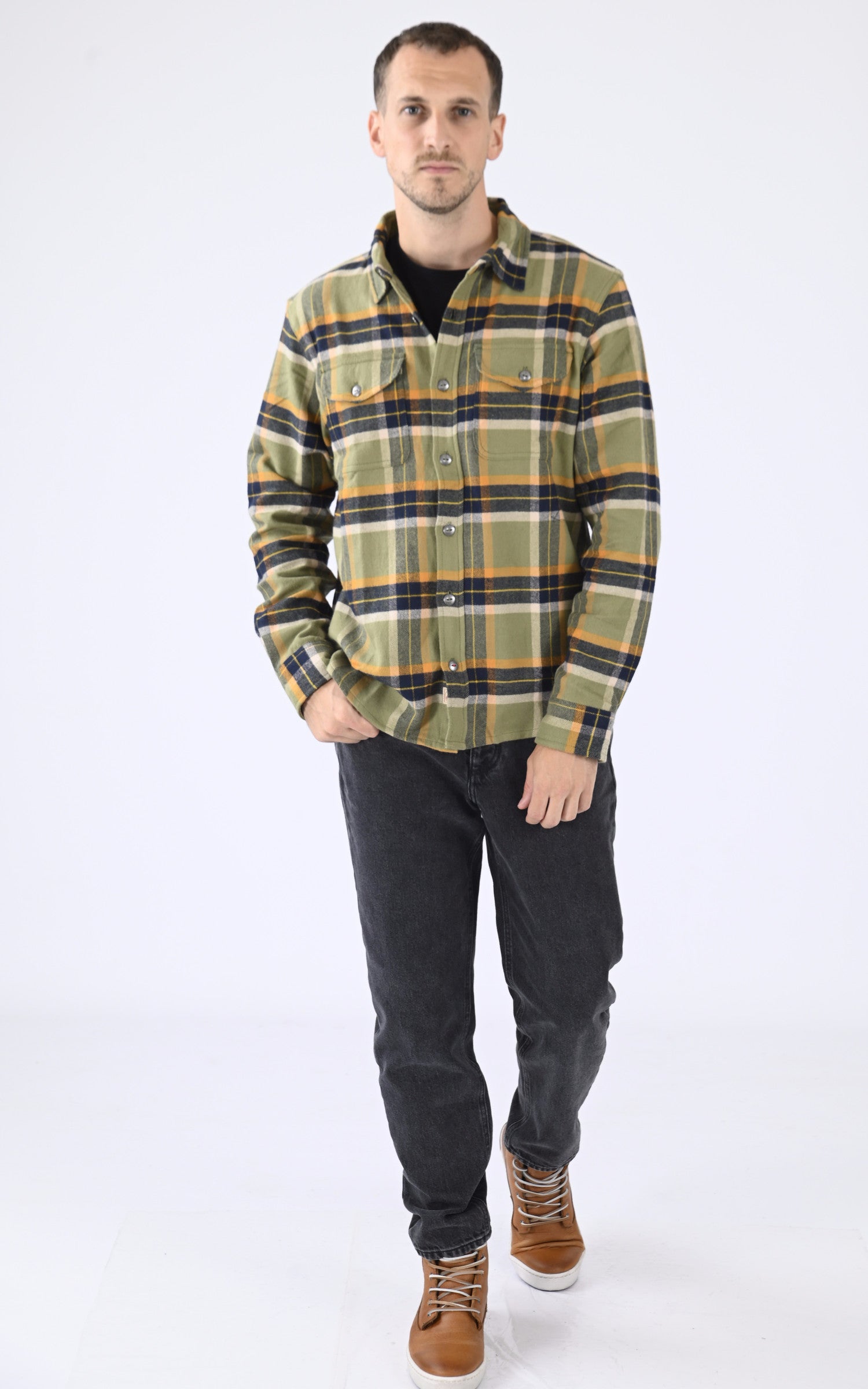 A "SIERRA 103637" Vert Iron&Resin Chemise Homme closed photo 2