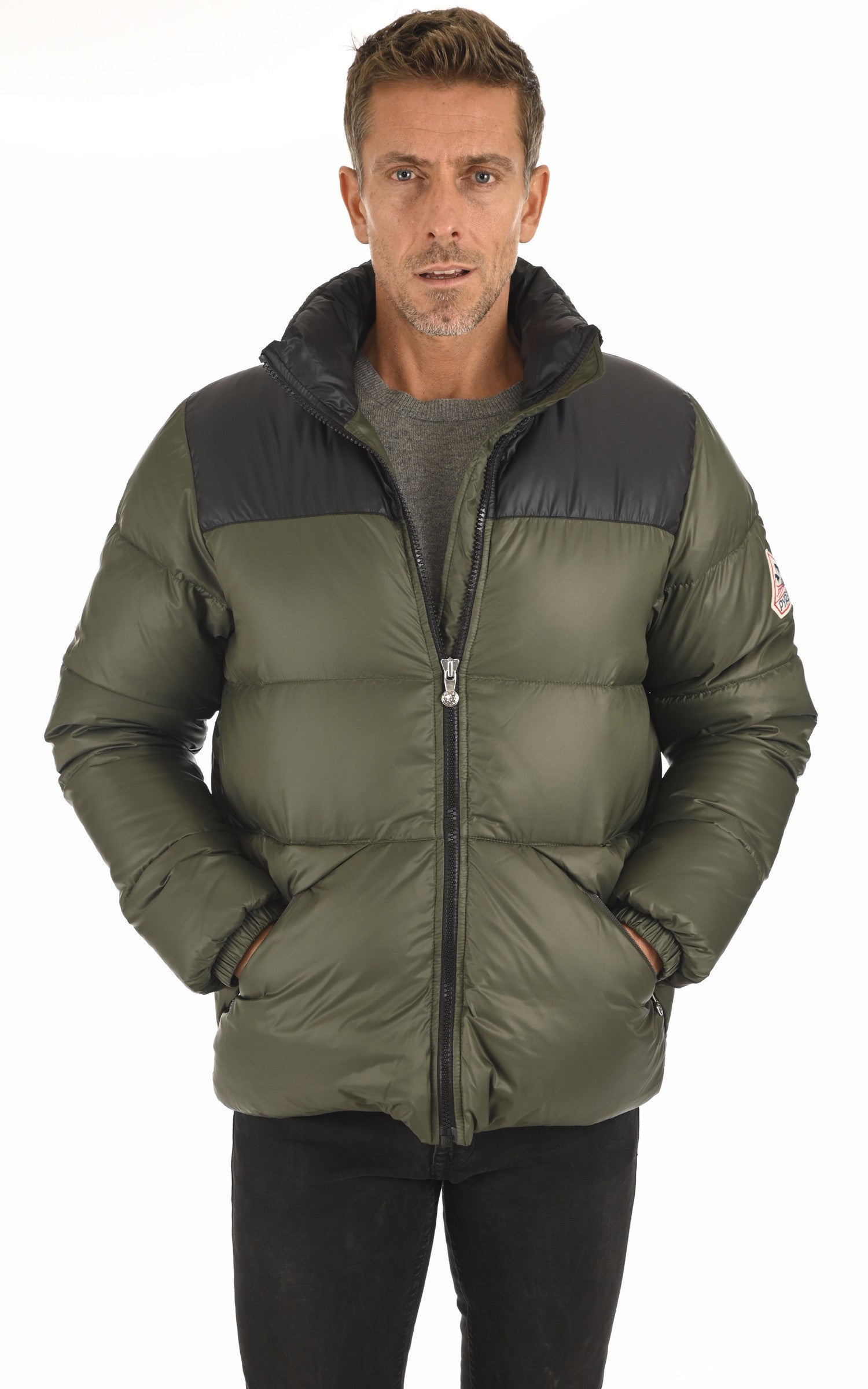 A "RADIANT" Kaki Pyrenex Bl Doudoune Homme closed photo 2