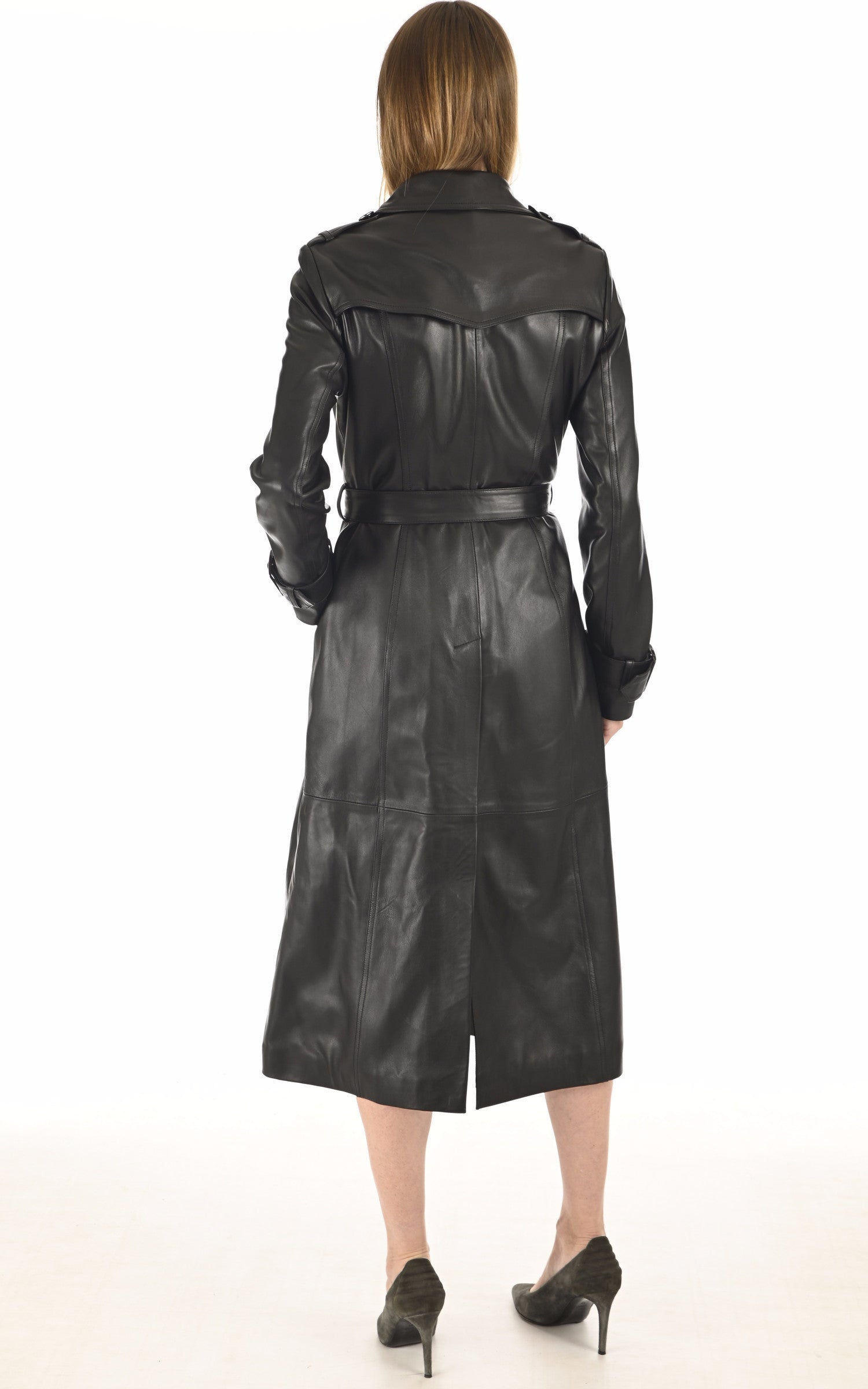 A "GEORGINA" Noir La Canadienne Manteau Femme back photo