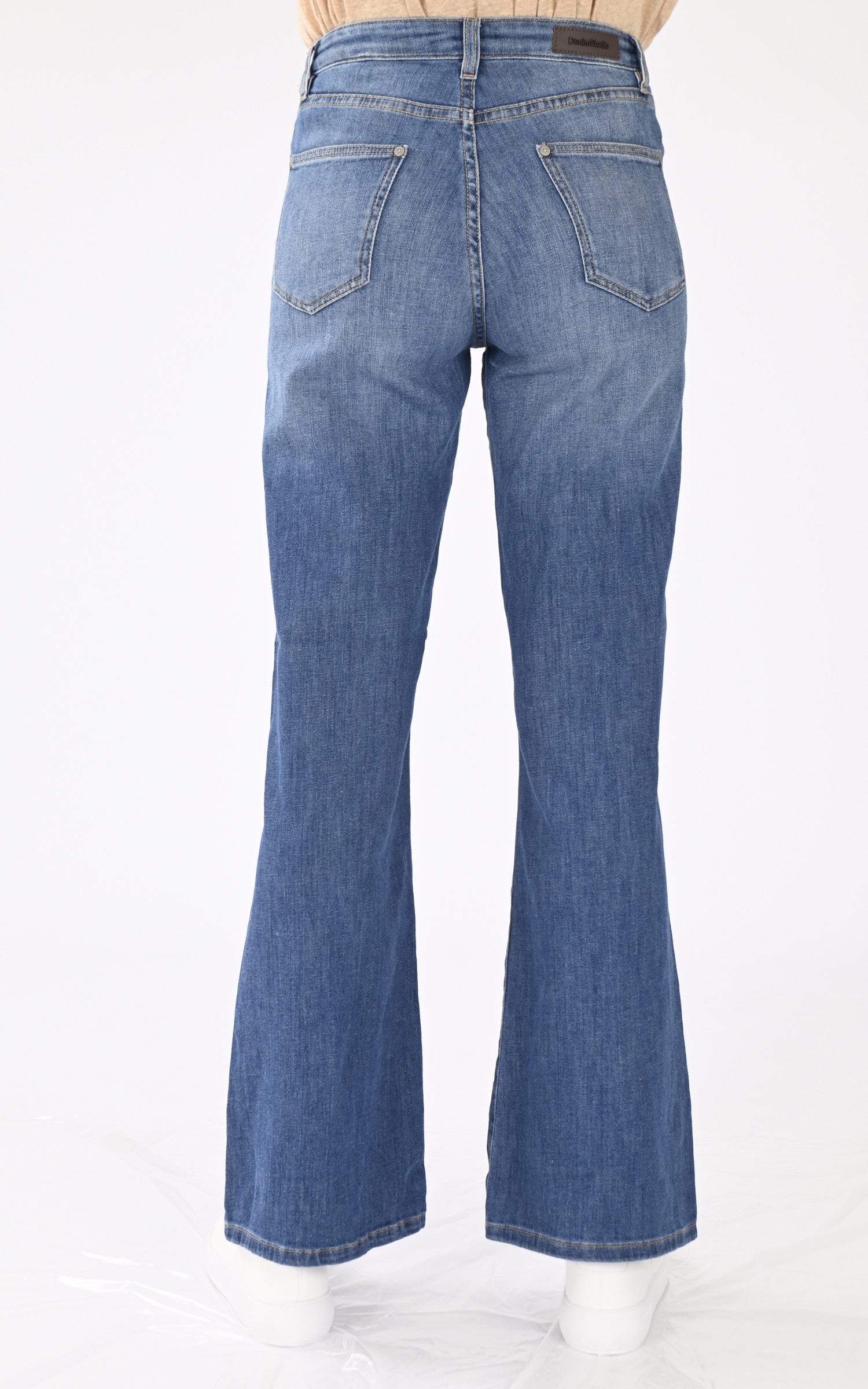 A "TIAGO" Bleu Denim Studio Pantalon Femme back photo