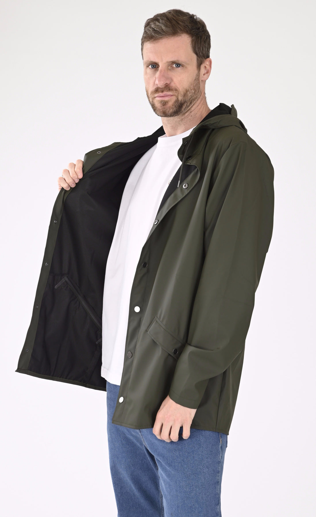 A "12010 JACKET" Kaki Rains Veste Mixte details photo