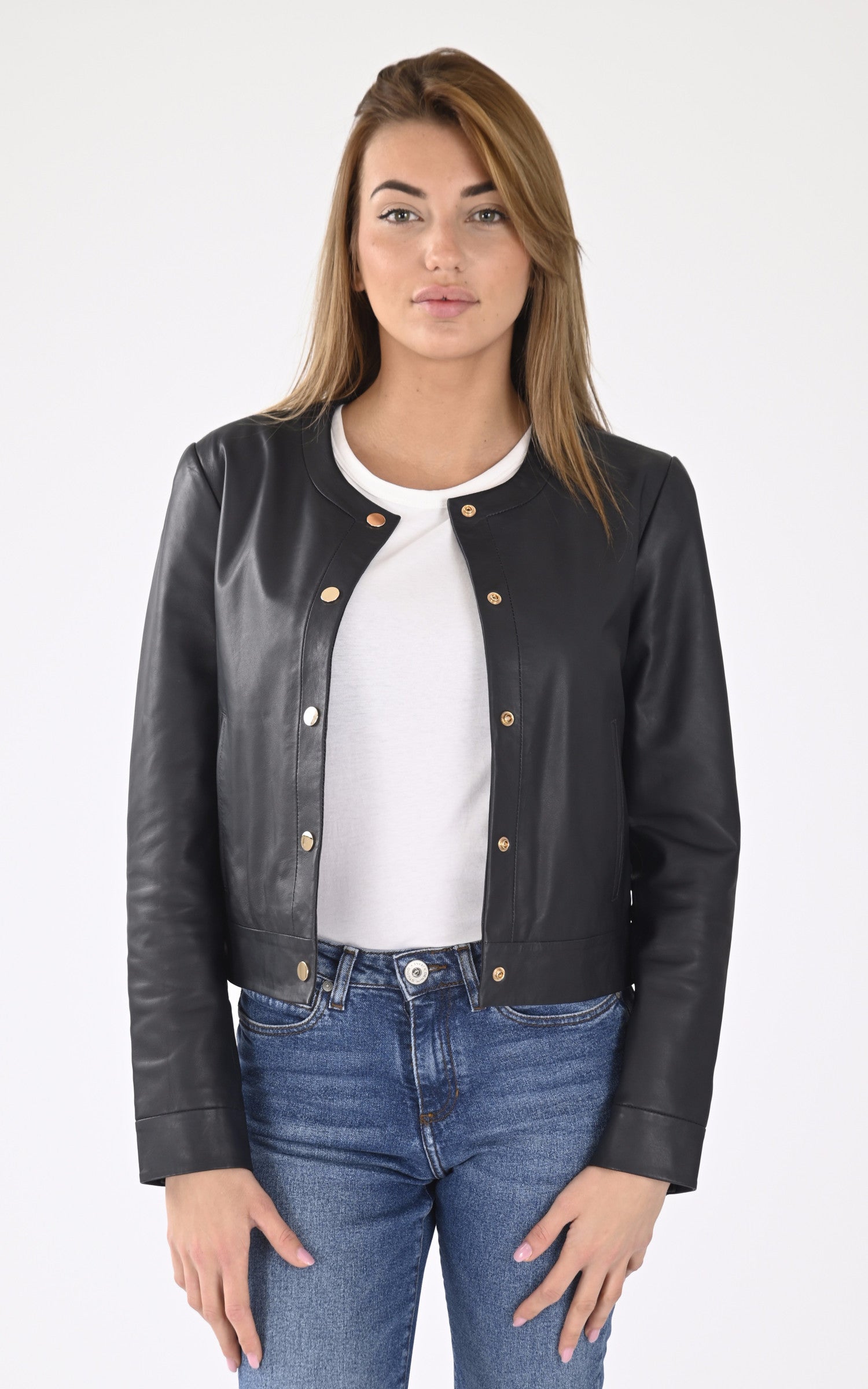 A "MARION" Bleu Marine Serge Pariente Veste Femme opened photo