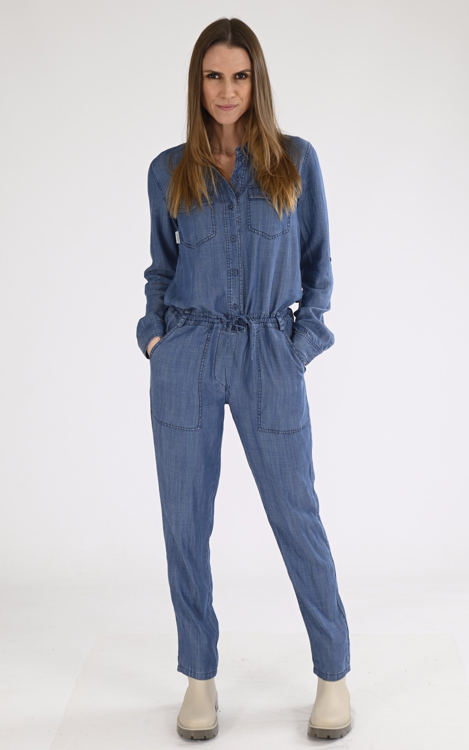 A "TRJ MIADE 70 W" Bleu Schott Combinaison Femme opened photo 1