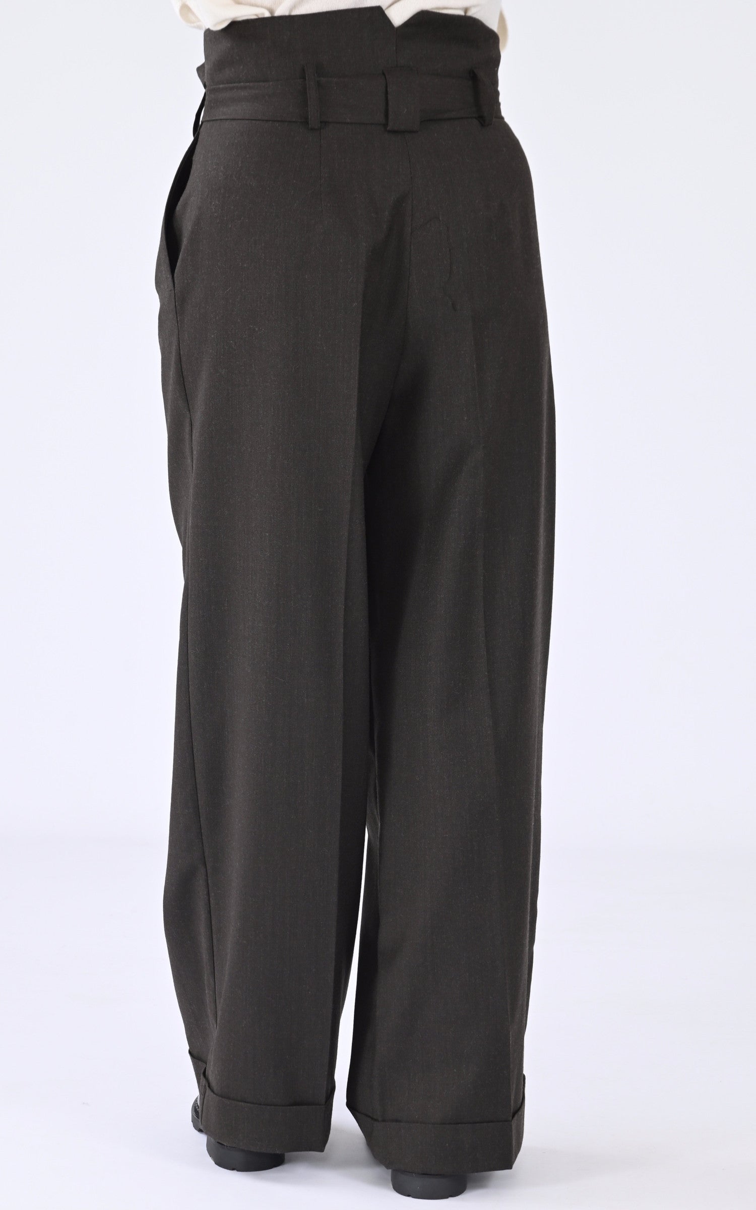 A "PIA" Marron Tara Jarmon Pantalon Femme back photo