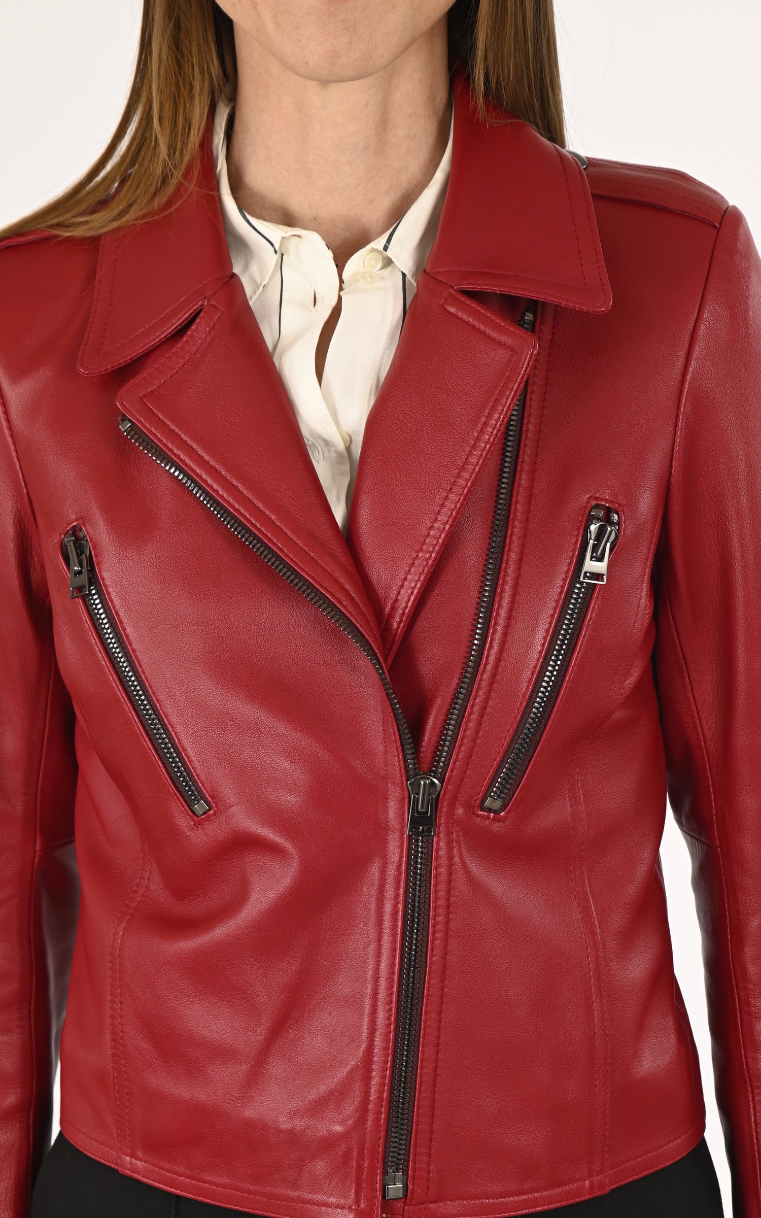 A "LESLA FF" Rouge La Canadienne Blouson Femme details photo