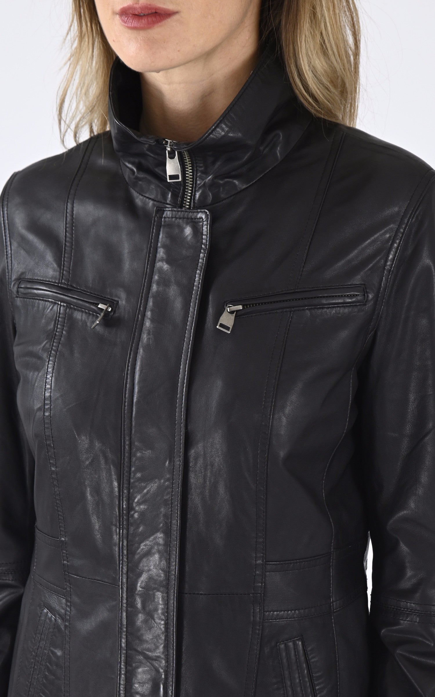 A "ZURICH-3" Noir La Canadienne Veste Femme details photo