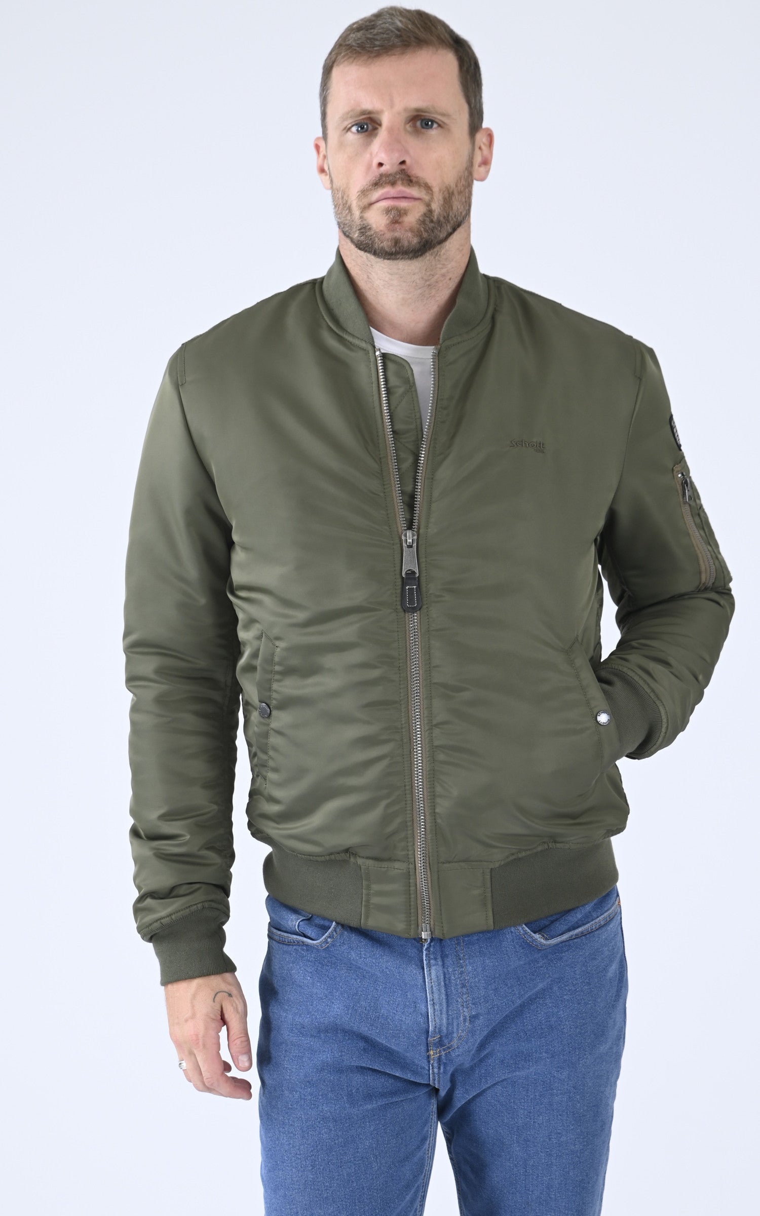 A "AIRFORCE RS" Kaki Schott Blouson Homme opened photo
